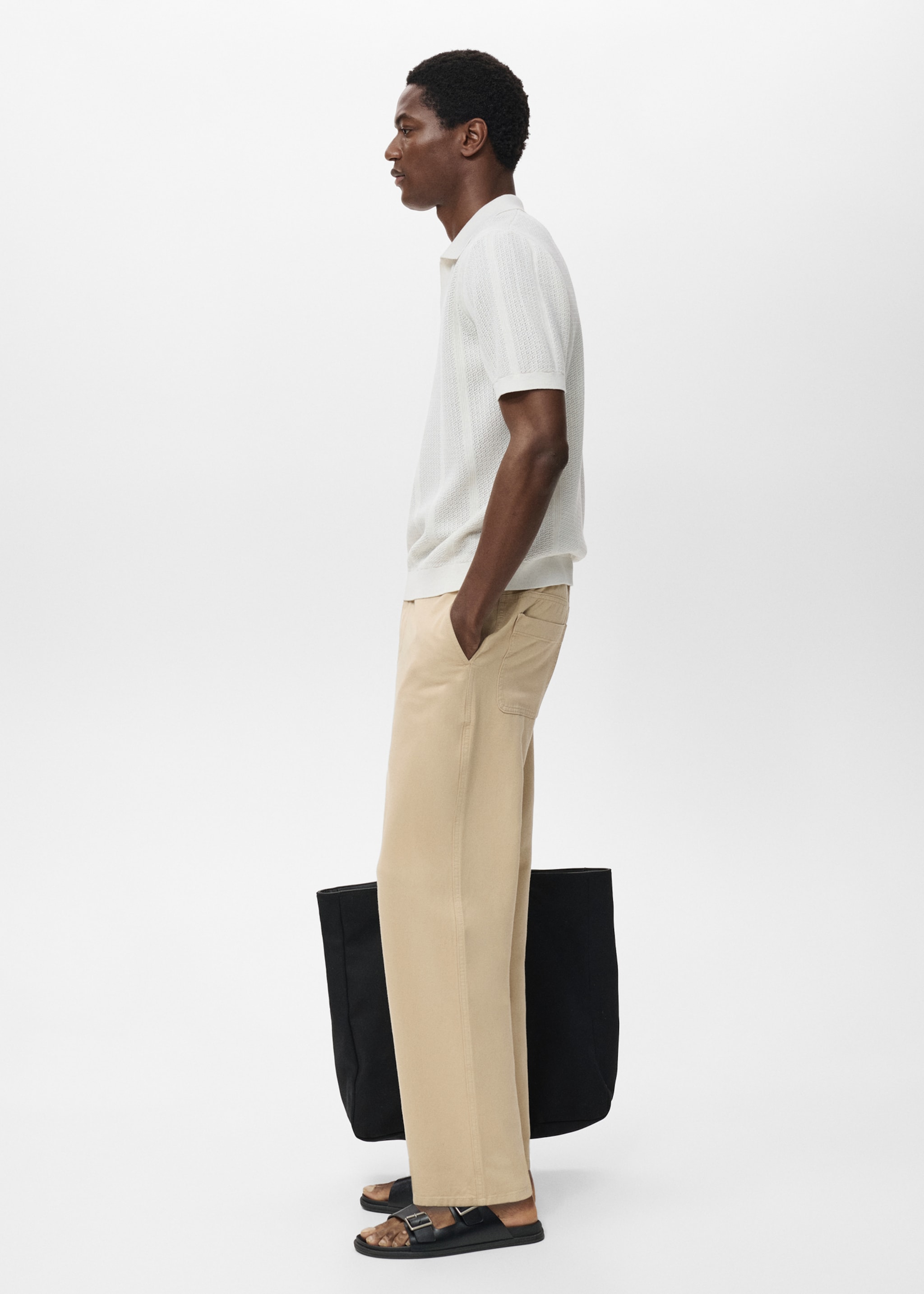 Regular-Fit-Jeans aus Baumwolle mit Leinen - Detail des Artikels 2