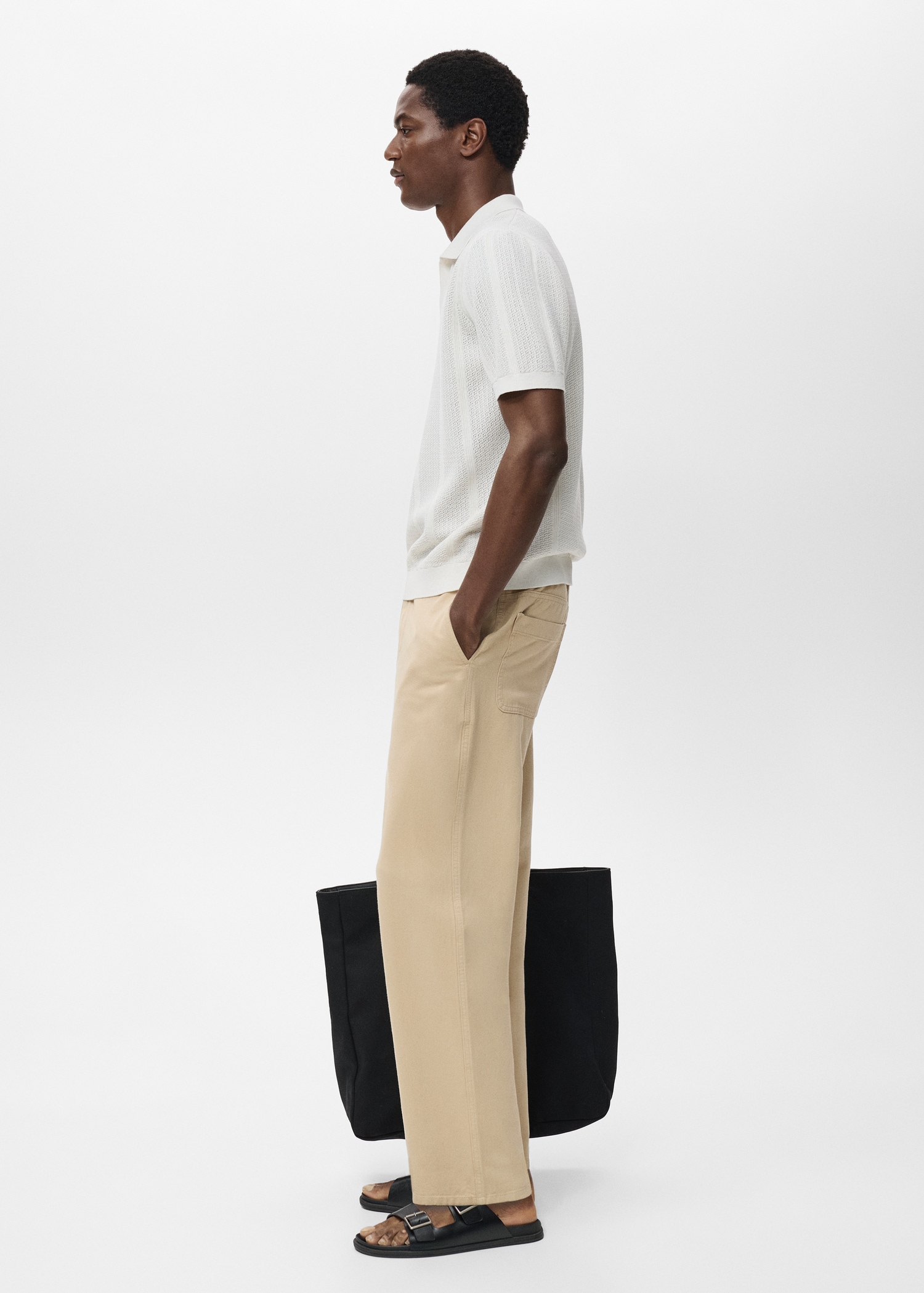 Regular-fit jeans made from a cotton-linen blend - Details of the article 2