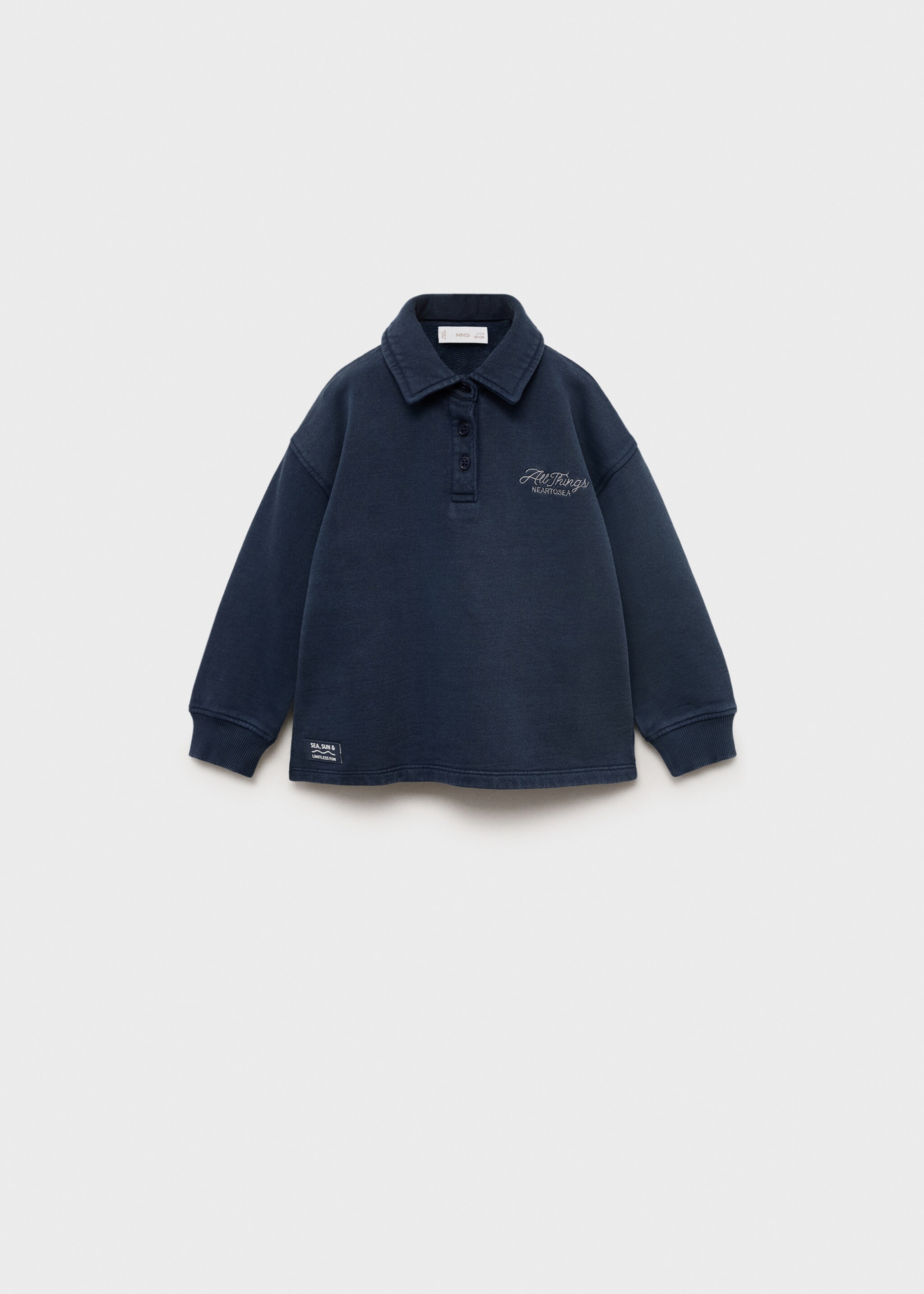 Sweat-shirt col polo - Article sans modèle