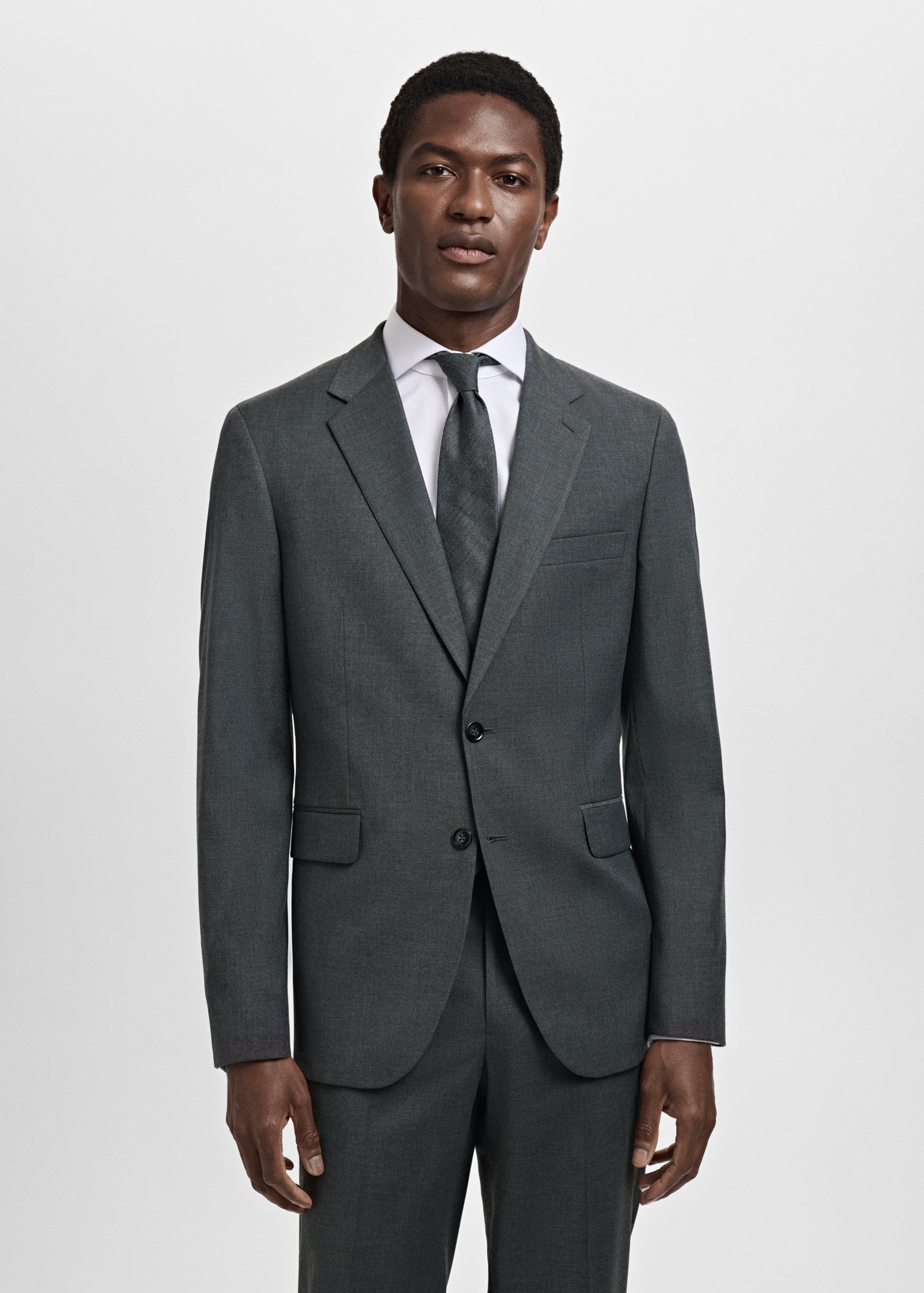 Milan slim-fit suit jacket - Medium plane