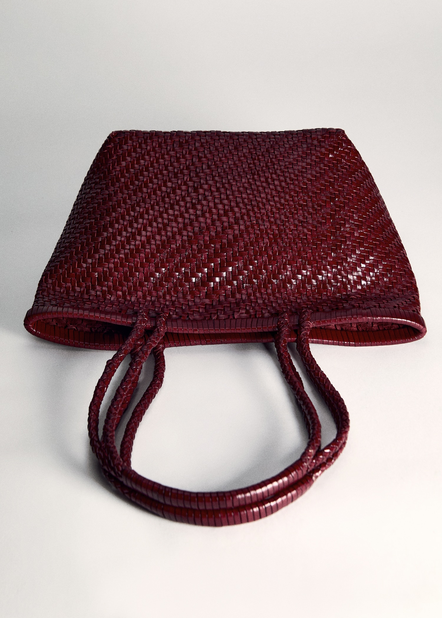 Shopper Tasche Mango Tasche Flechtoptik Mango Nylon-Kosmetiktasche