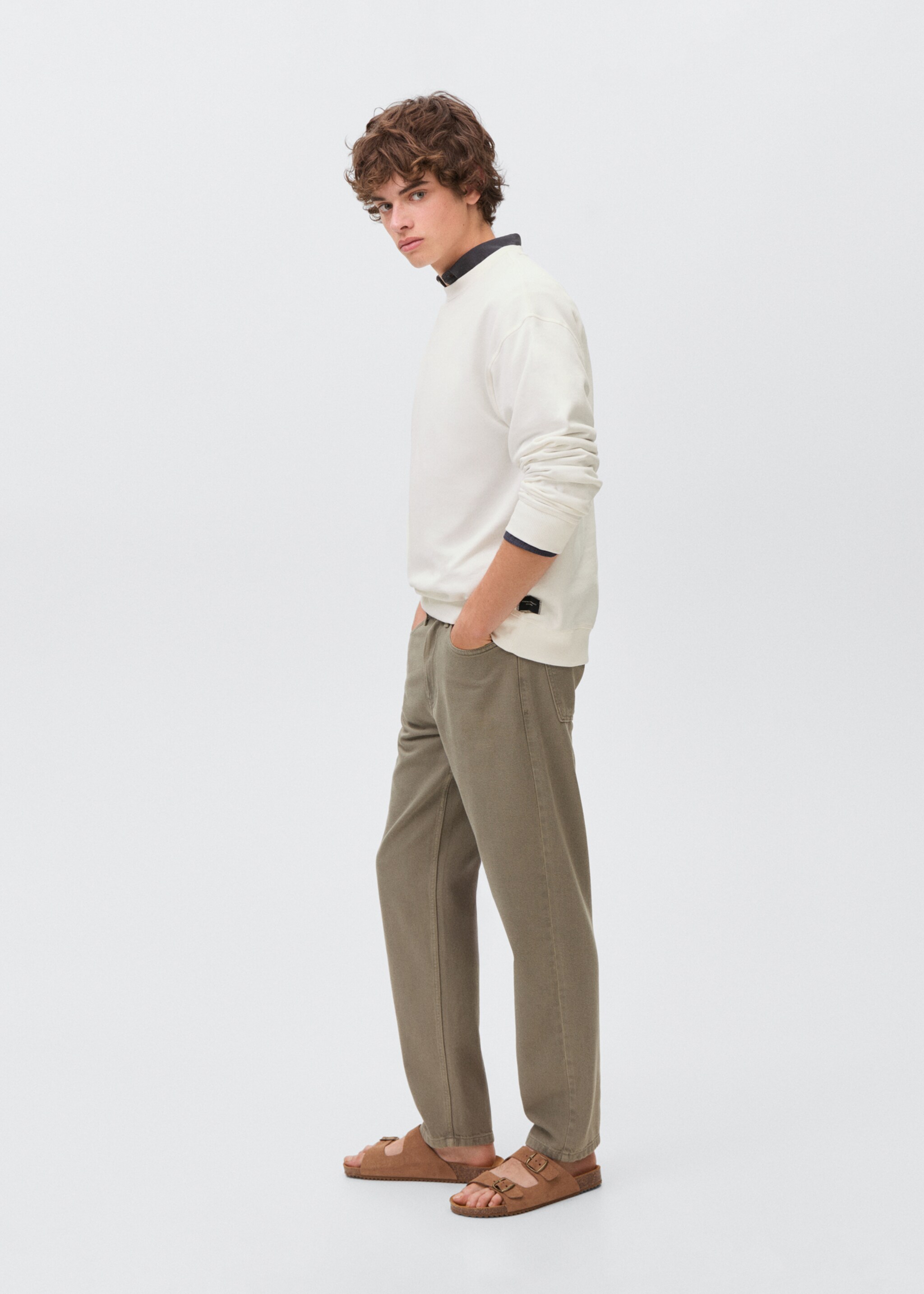 Basic-Baumwollsweatshirt - Mittlere Ansicht