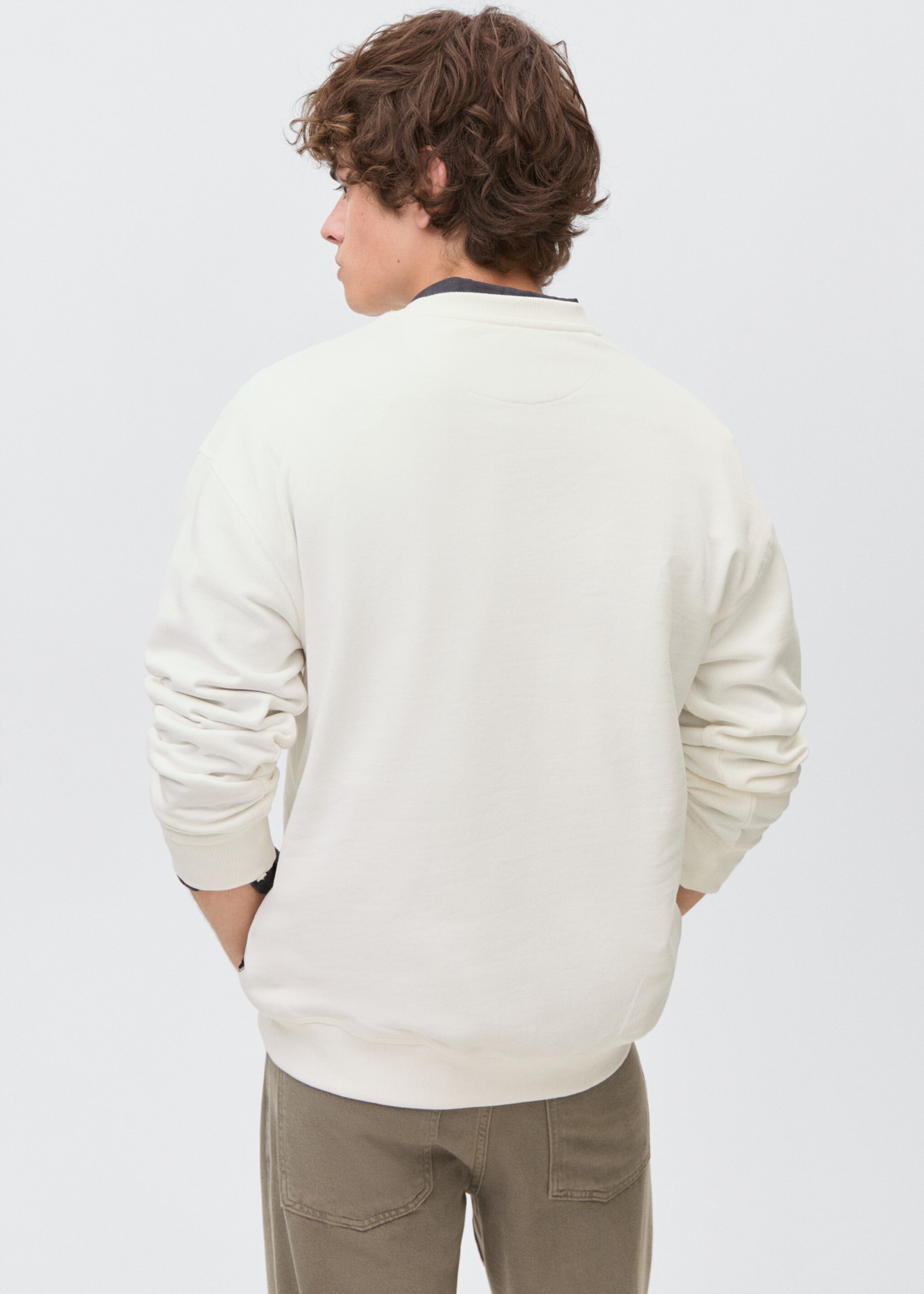 Basic-Baumwollsweatshirt - Rückseite des Artikels