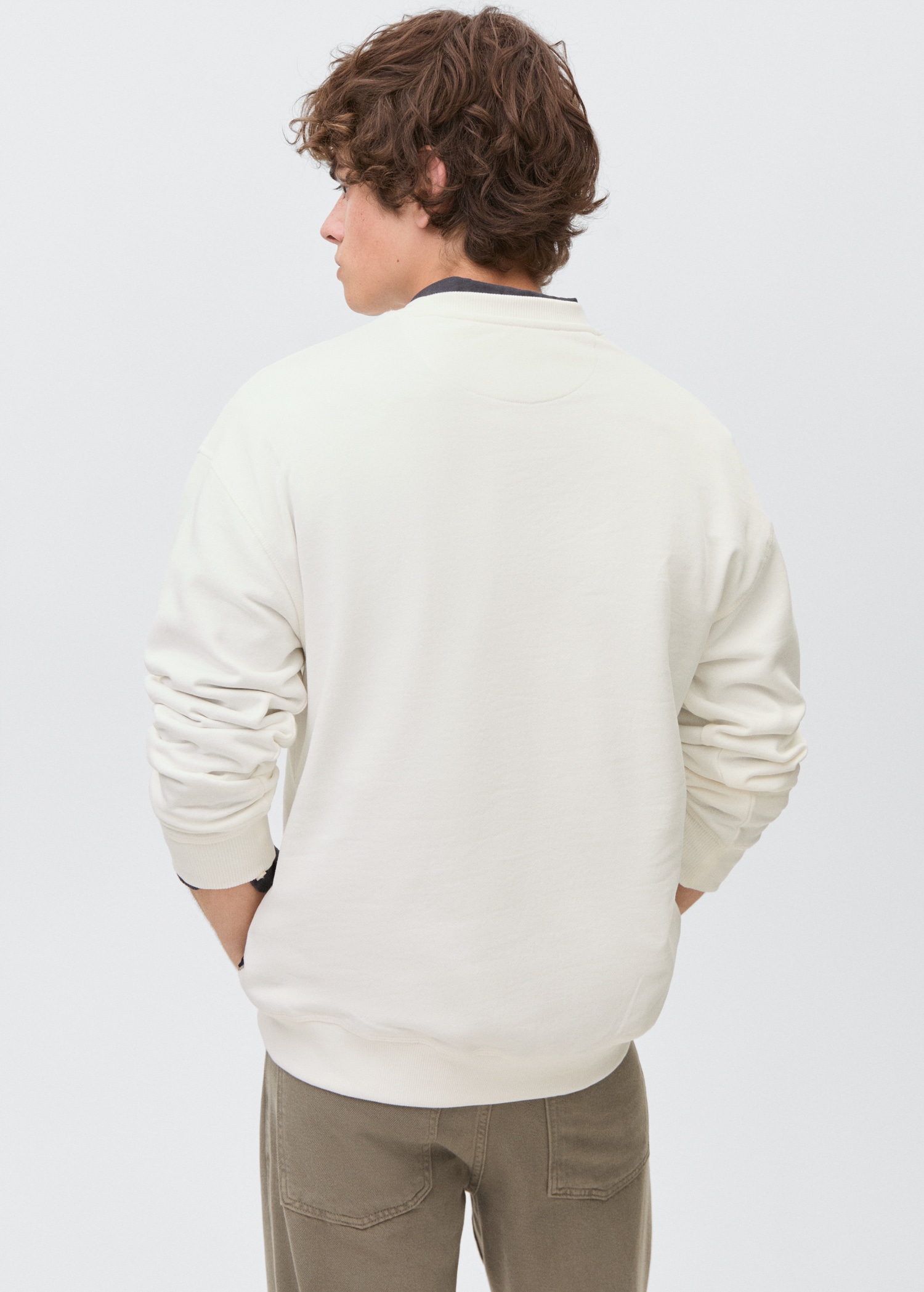 Basic-Baumwollsweatshirt - Rückseite des Artikels