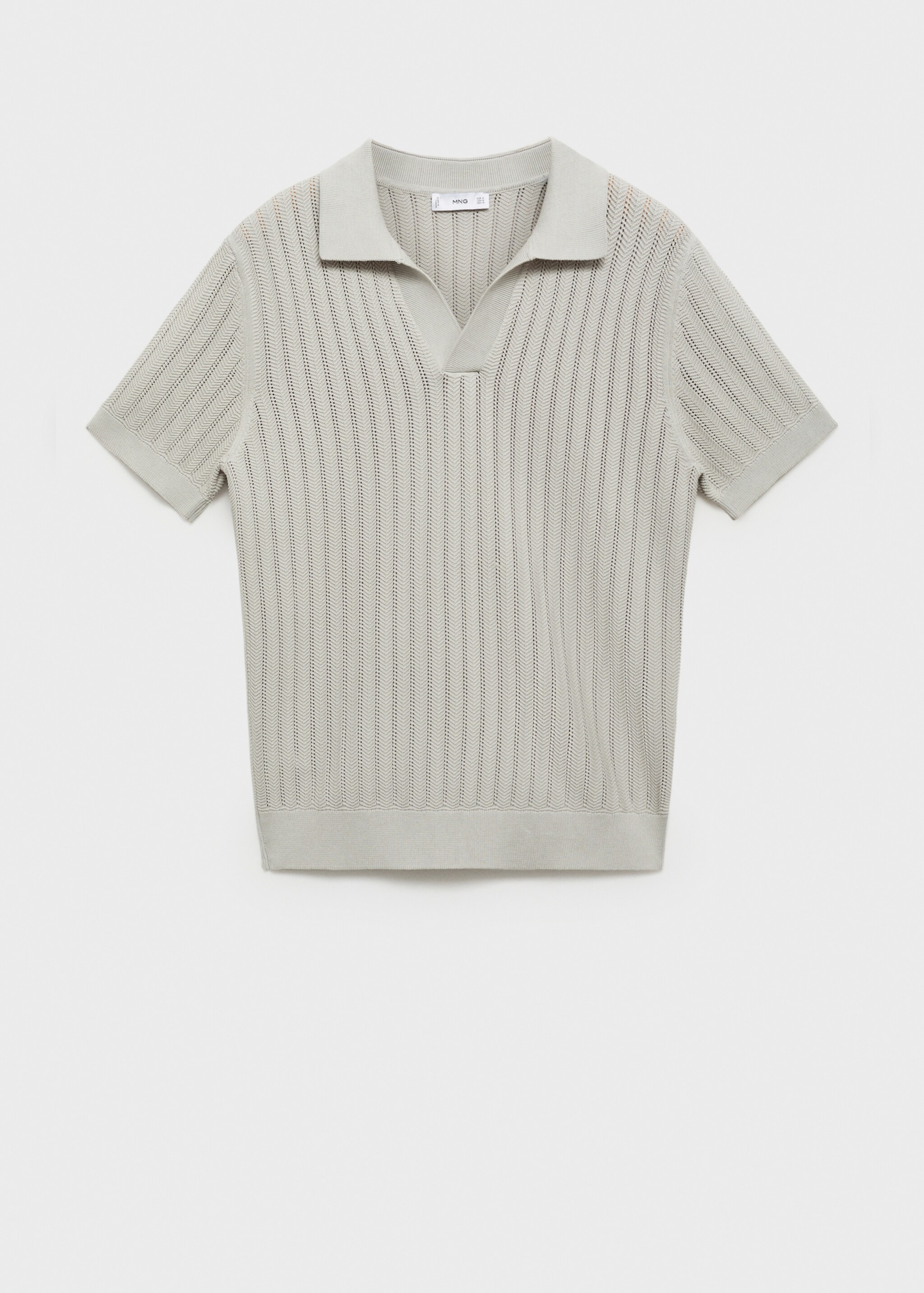 Fijngebreid visgraatpoloshirt - Artikel zonder model