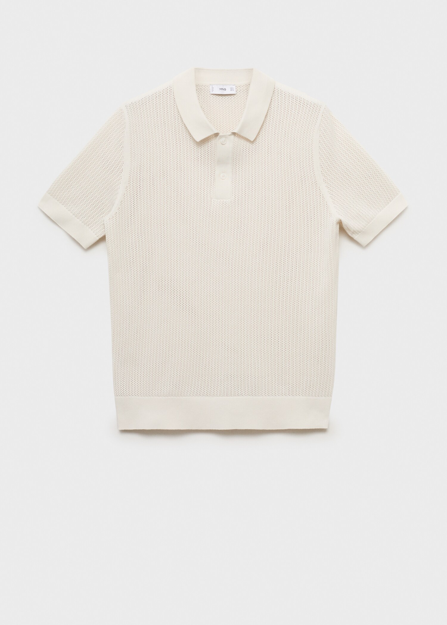 Baumwoll-Poloshirt mit Lochmuster - Artikel ohne Model