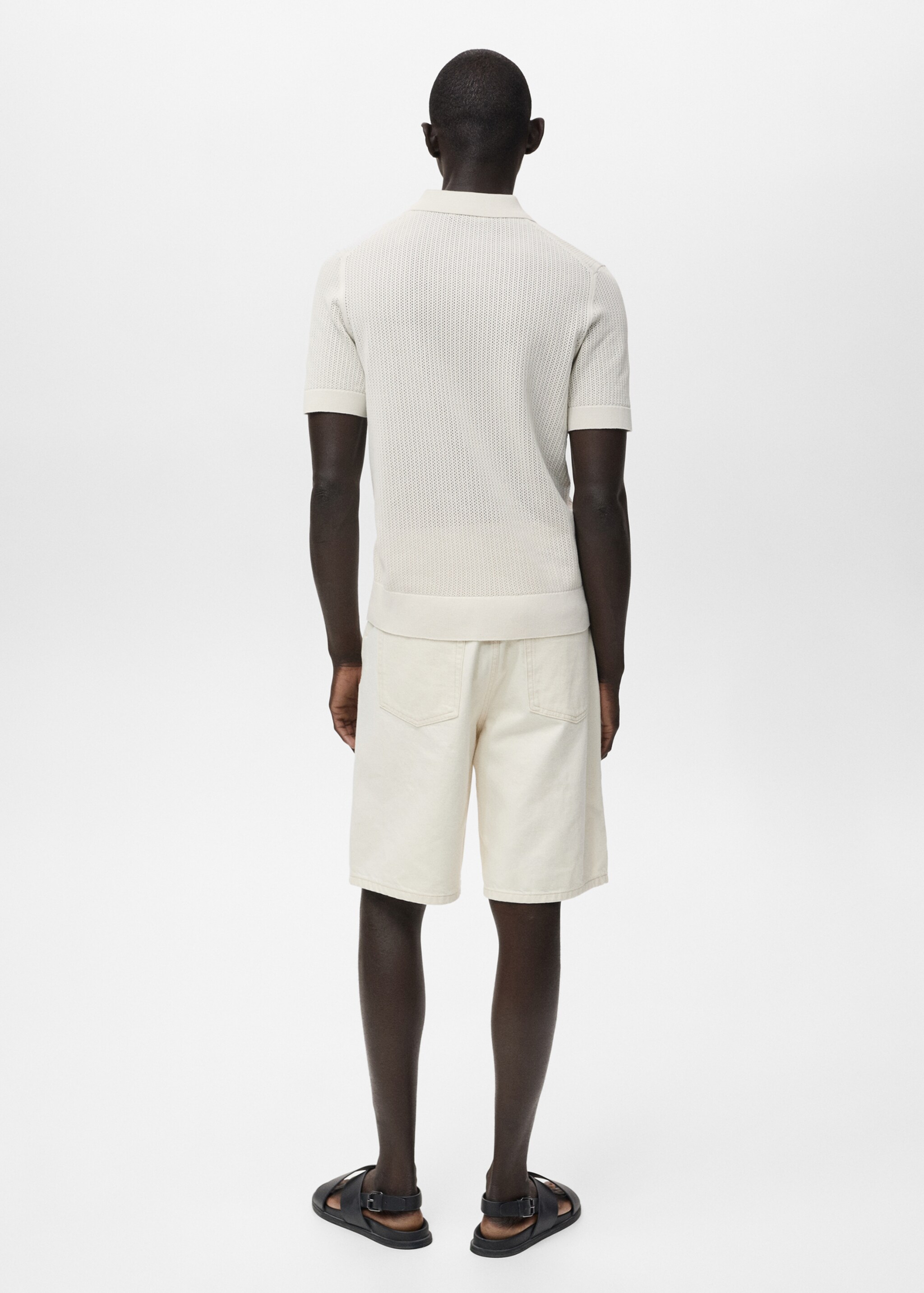 Katoenen ajour poloshirt - Achterkant van het artikel