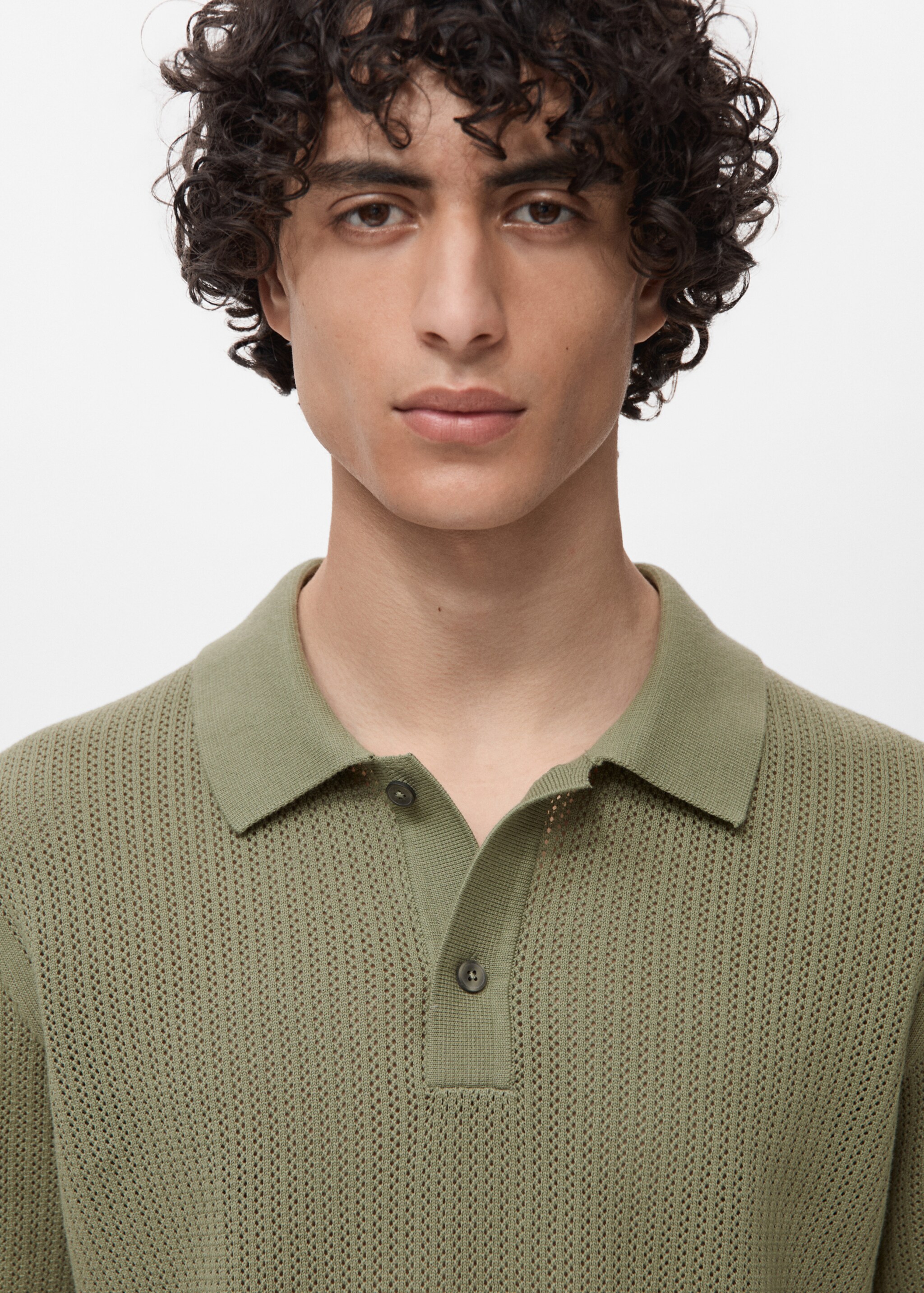 Katoenen ajour poloshirt - Detail van het artikel 1