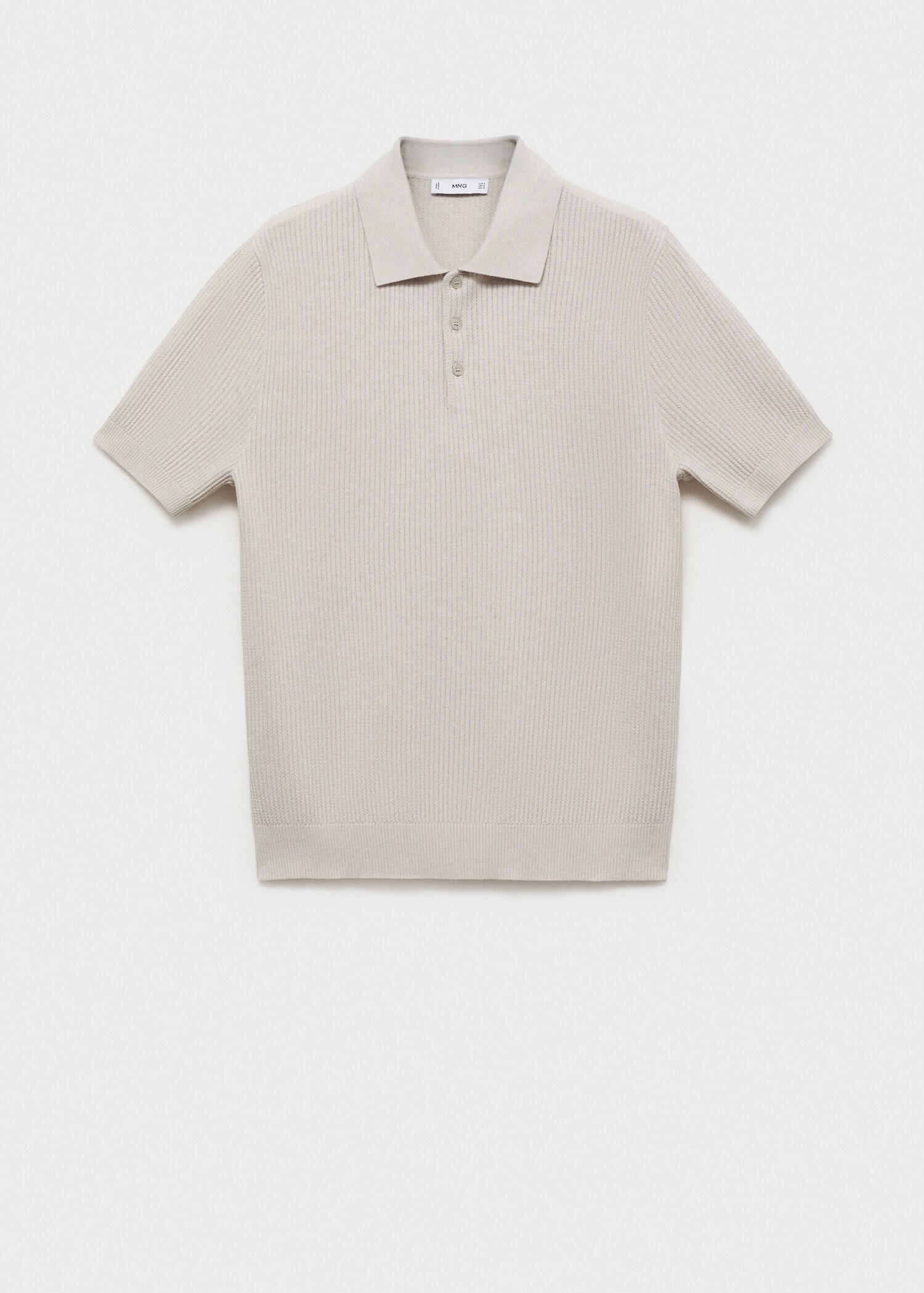 Rippstrick-Poloshirt - Artikel ohne Model