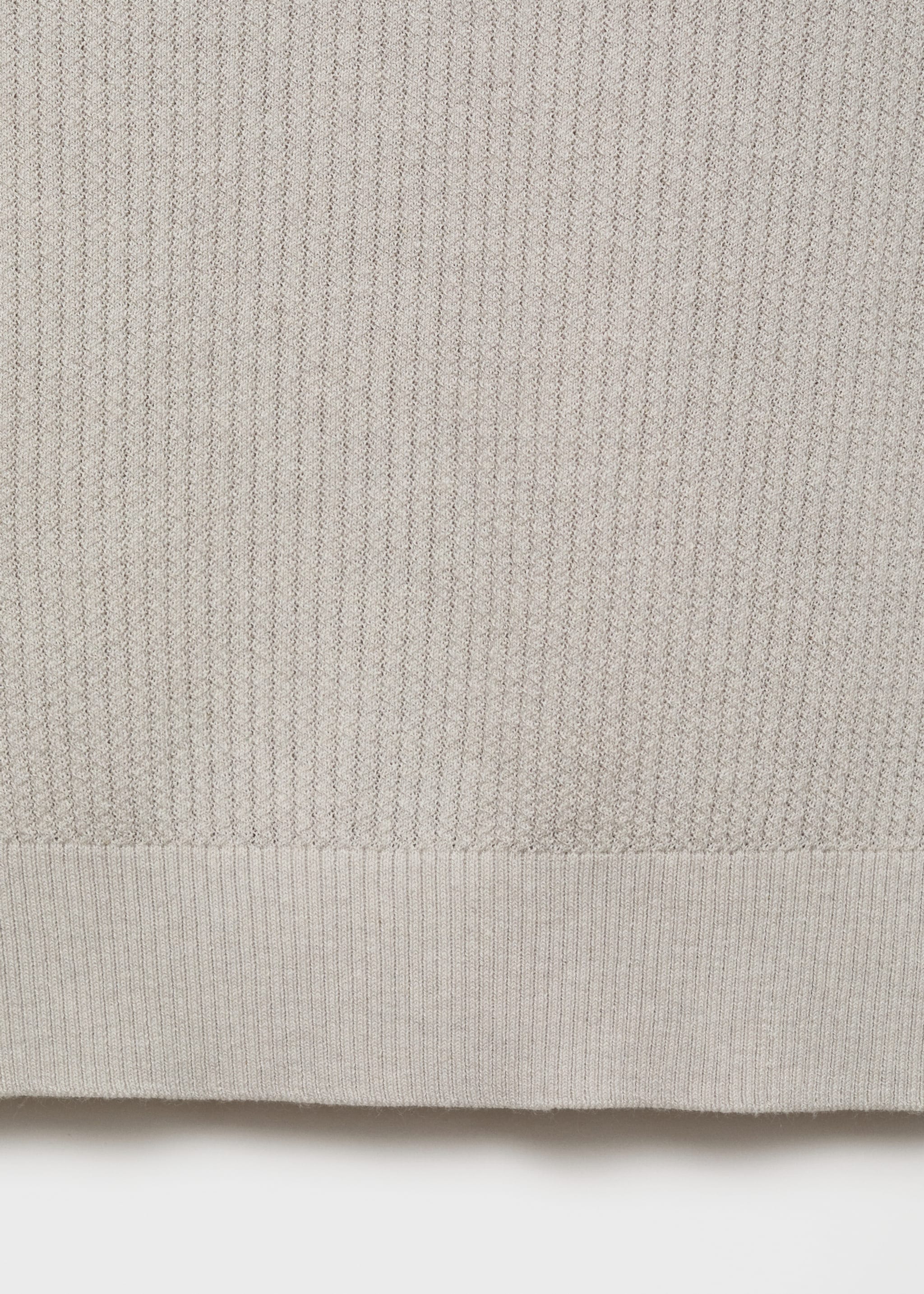Ribbed knit polo shirt - Details of the article 0