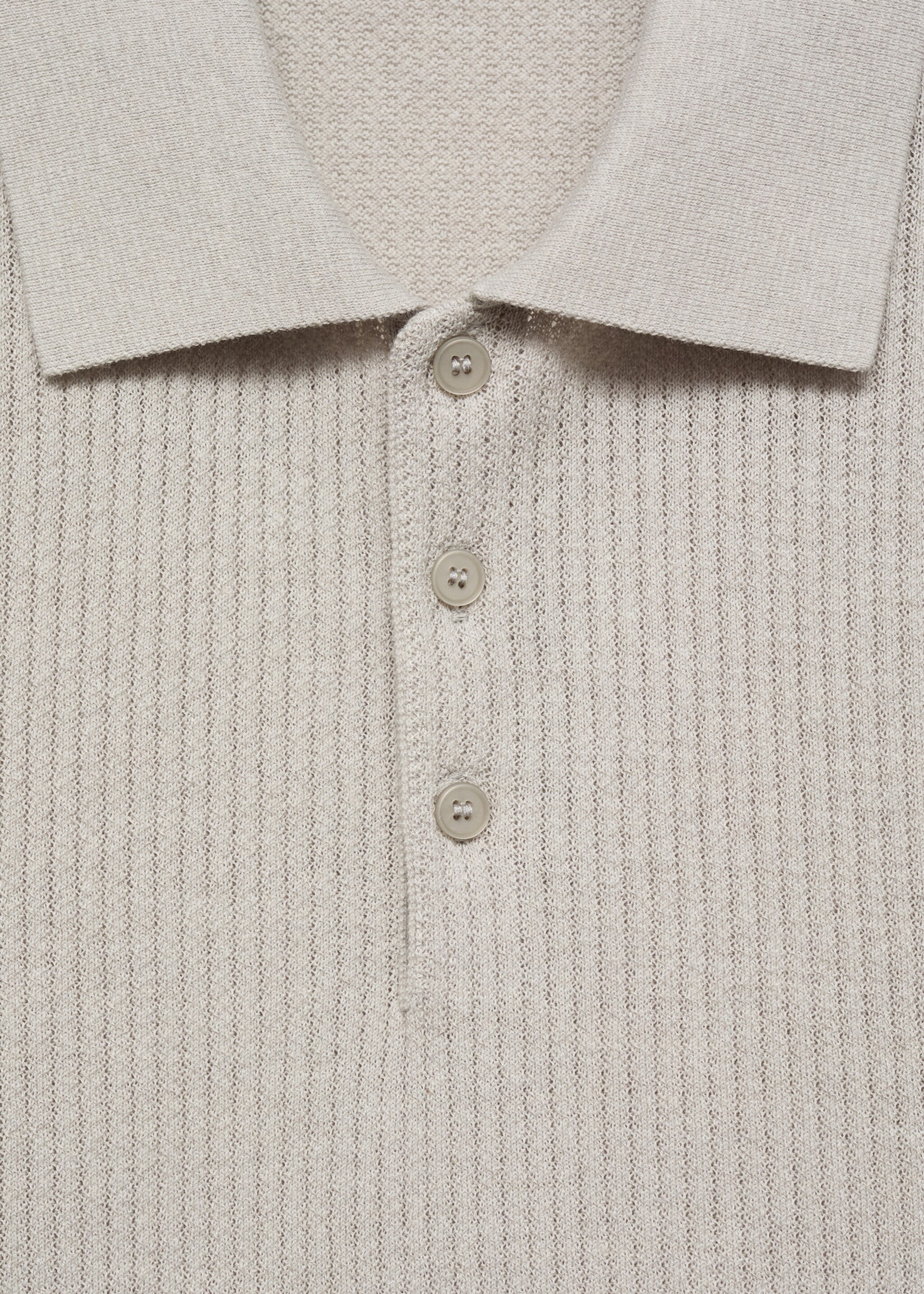 Ribbed knit polo shirt - Details of the article 8