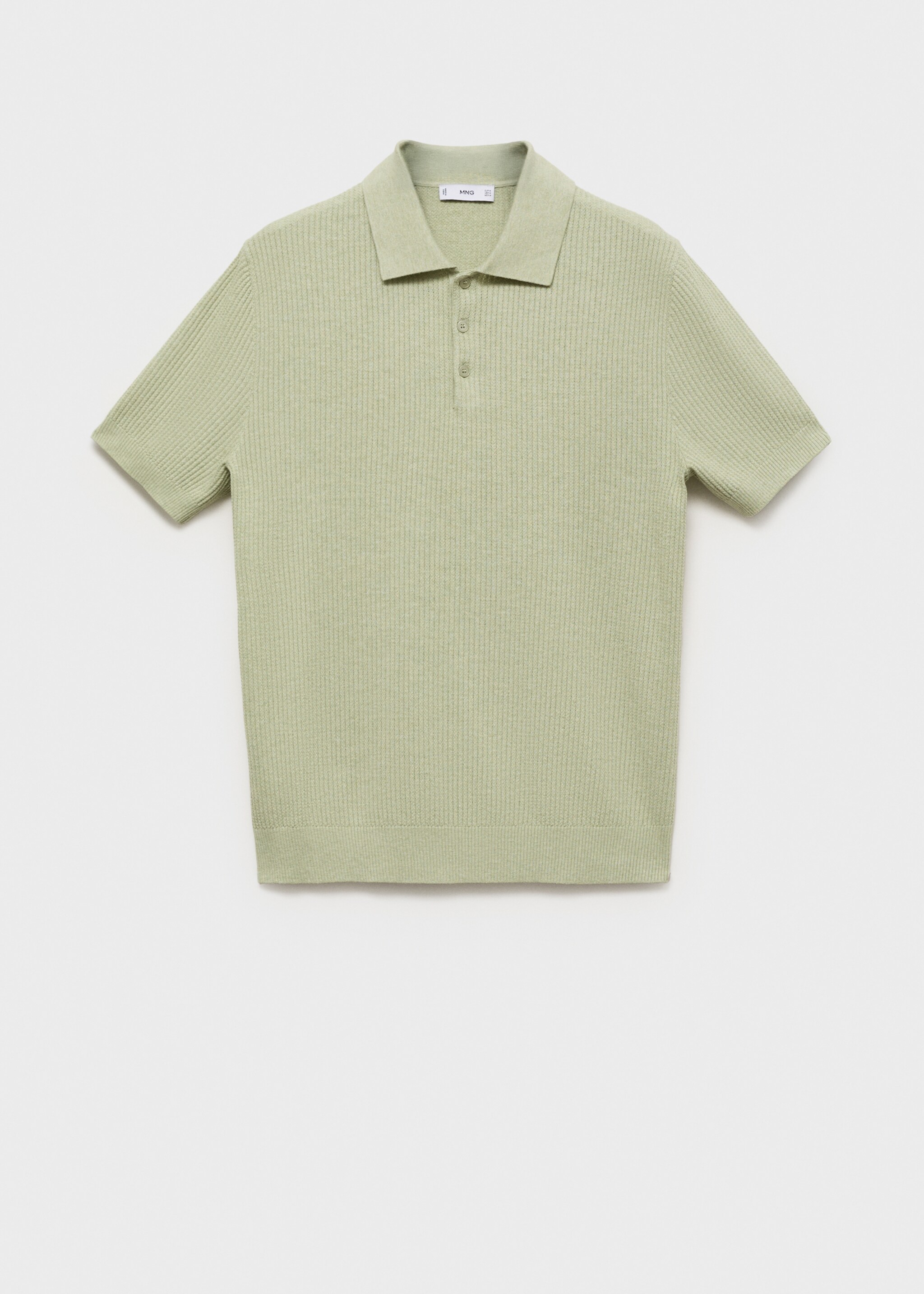 Geribd gebreid poloshirt - Artikel zonder model