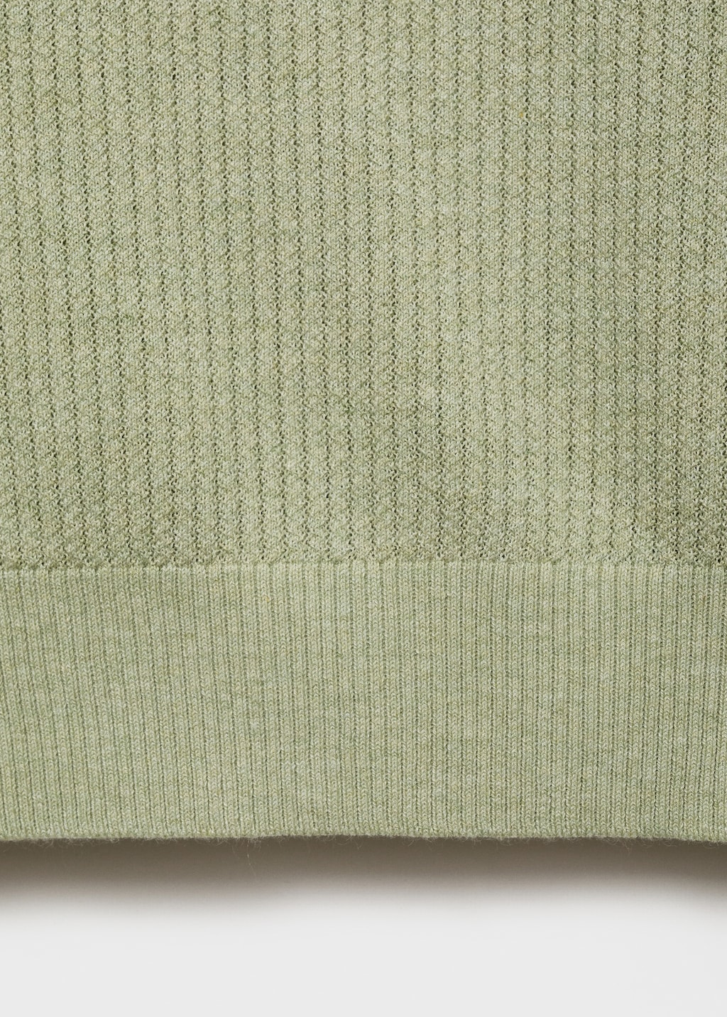 Ribbed knit polo shirt