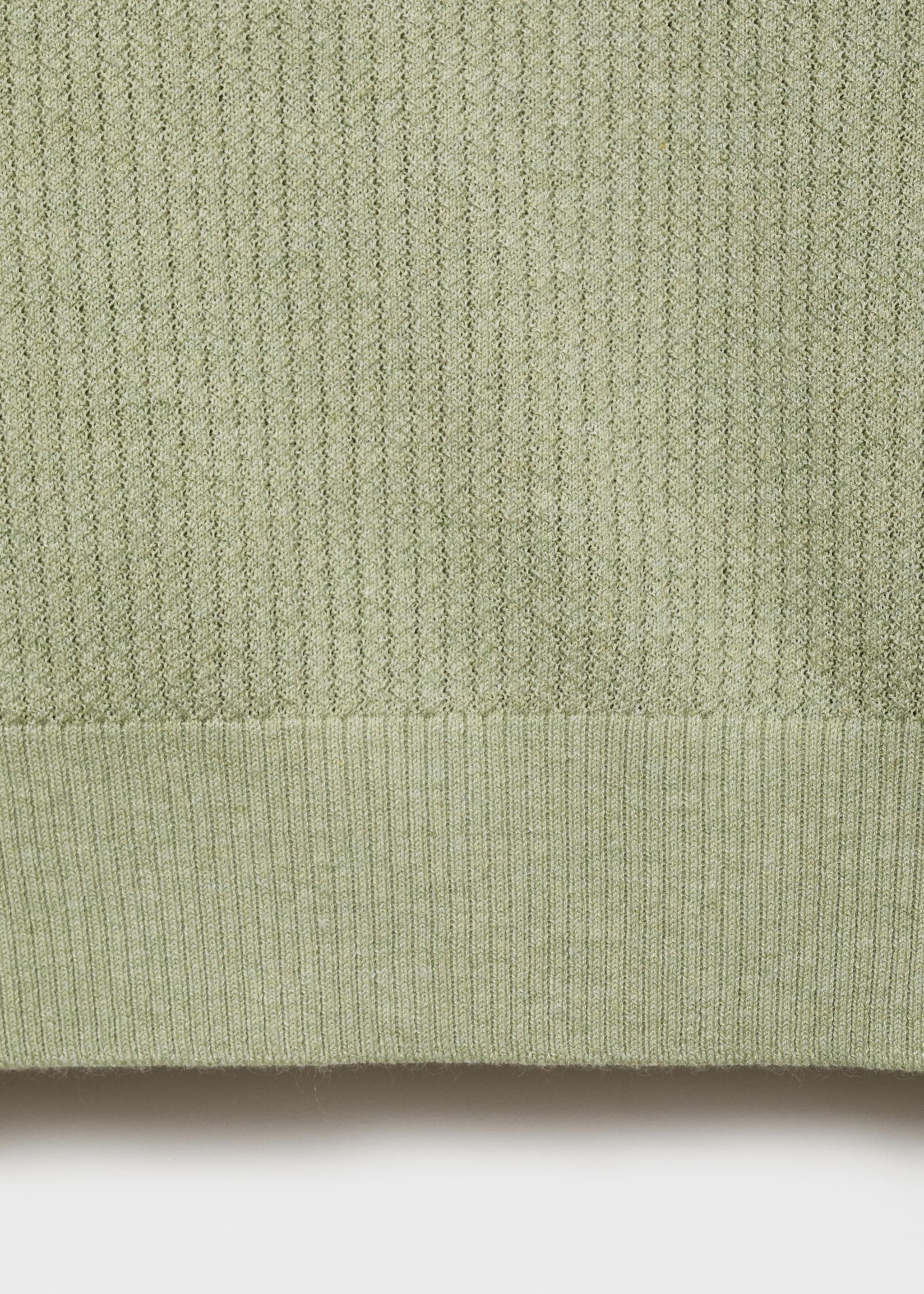 Geribd gebreid poloshirt - Detail van het artikel 0