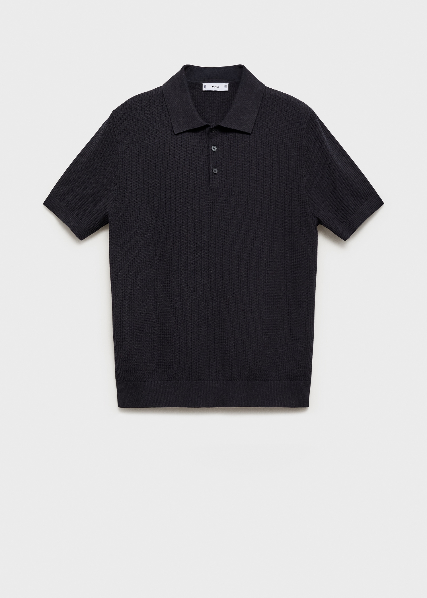 Rippstrick-Poloshirt - Artikel ohne Model
