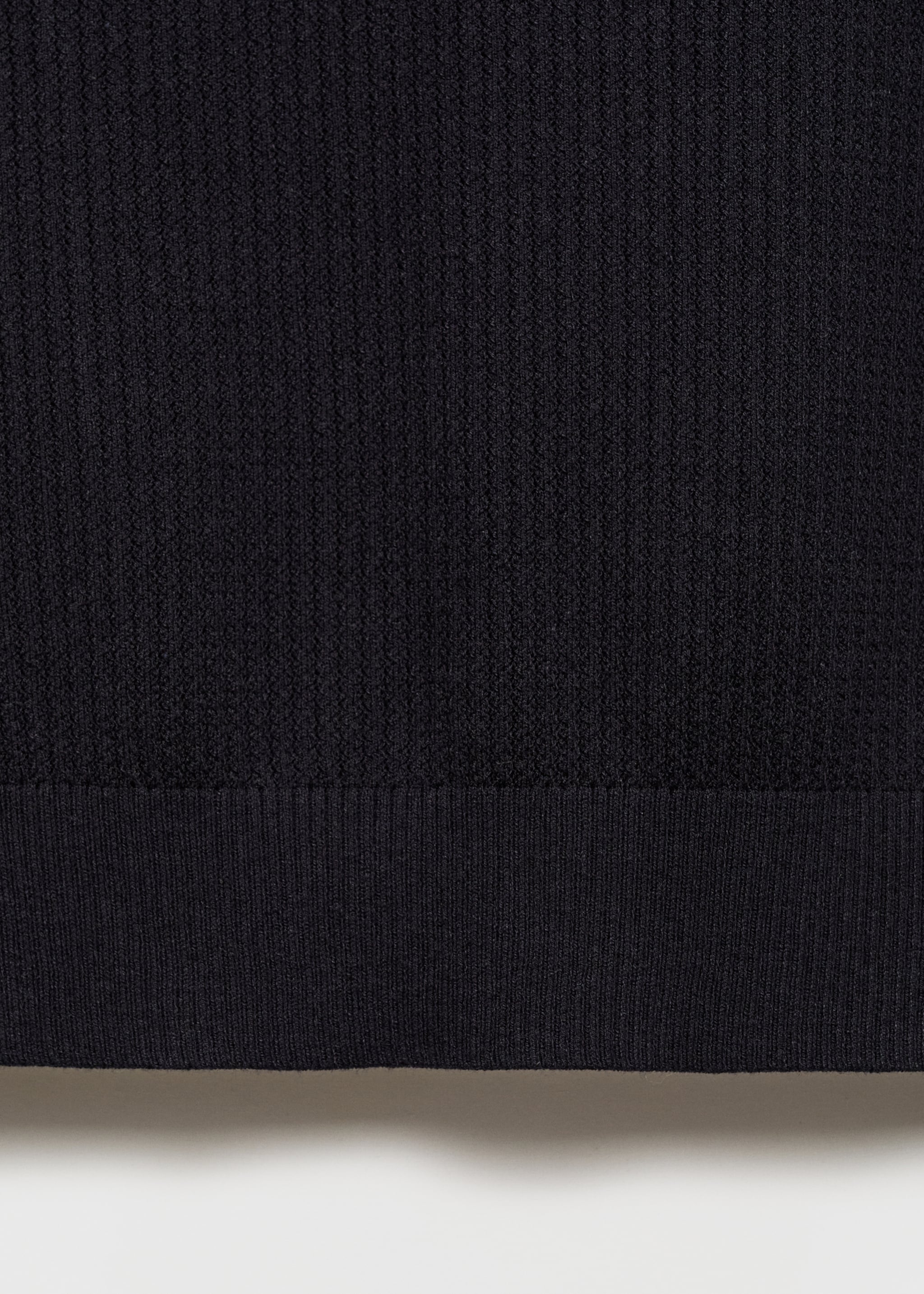Geribd gebreid poloshirt - Detail van het artikel 0