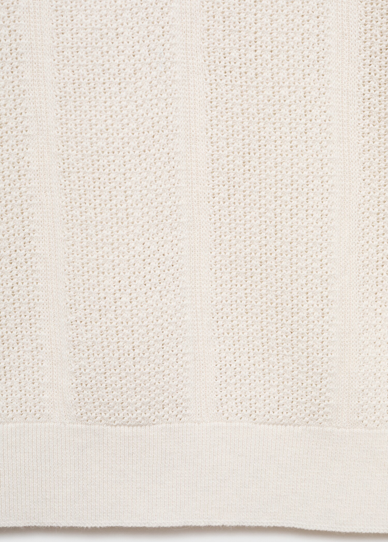 Openwork knitted cotton polo shirt - Details of the article 0