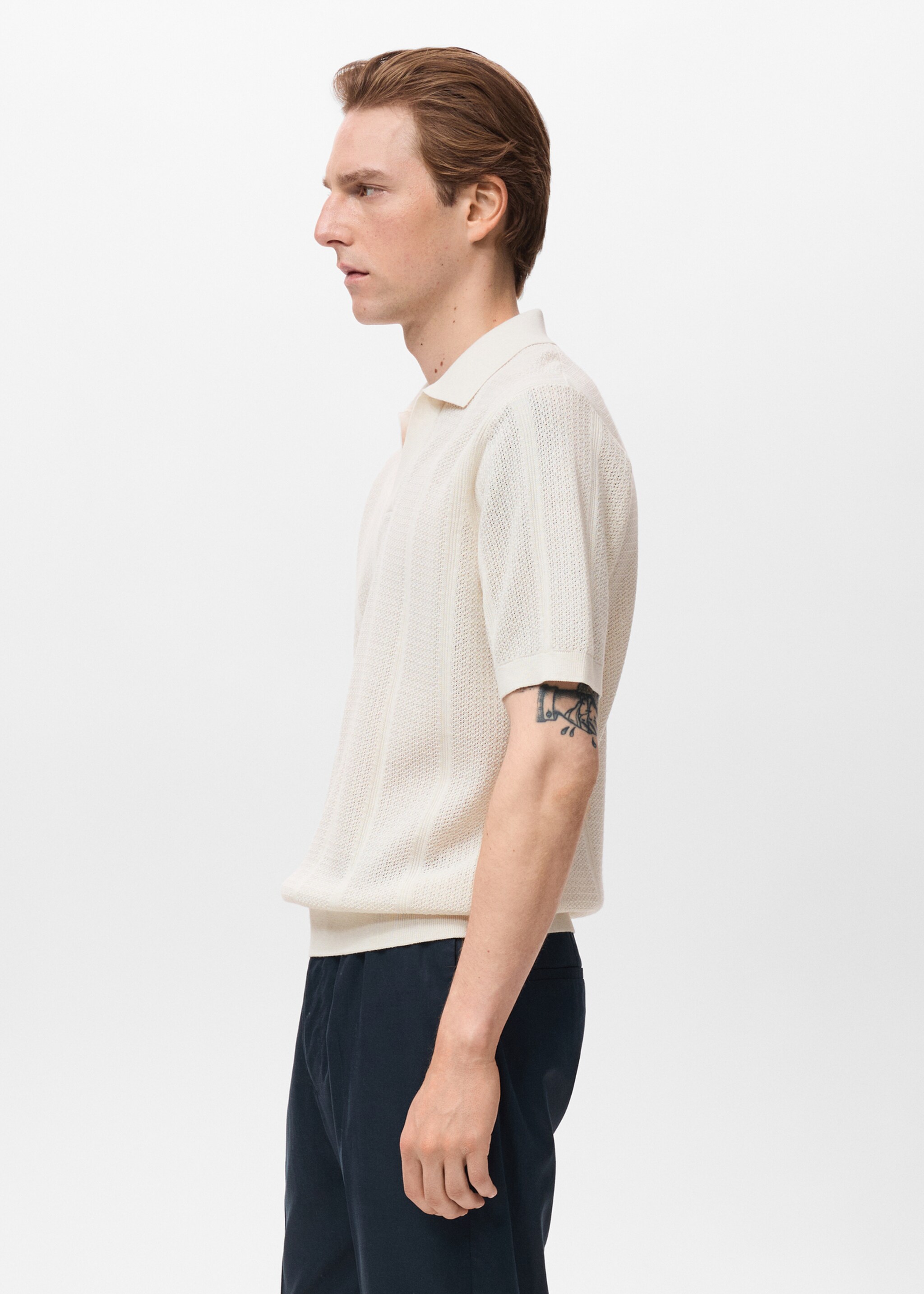 Katoenen ajour poloshirt - Detail van het artikel 2