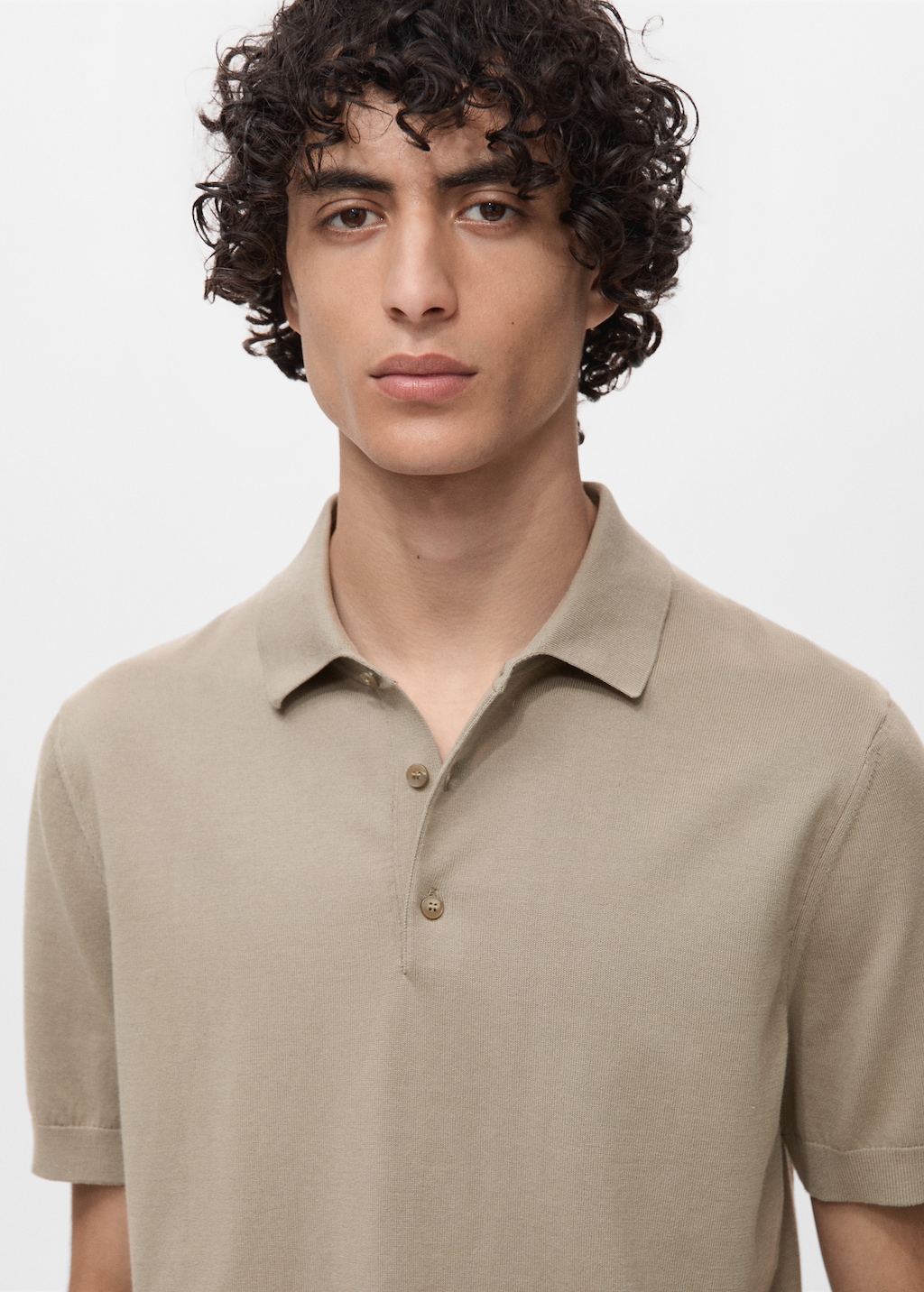 100% cotton fine-knit polo shirt