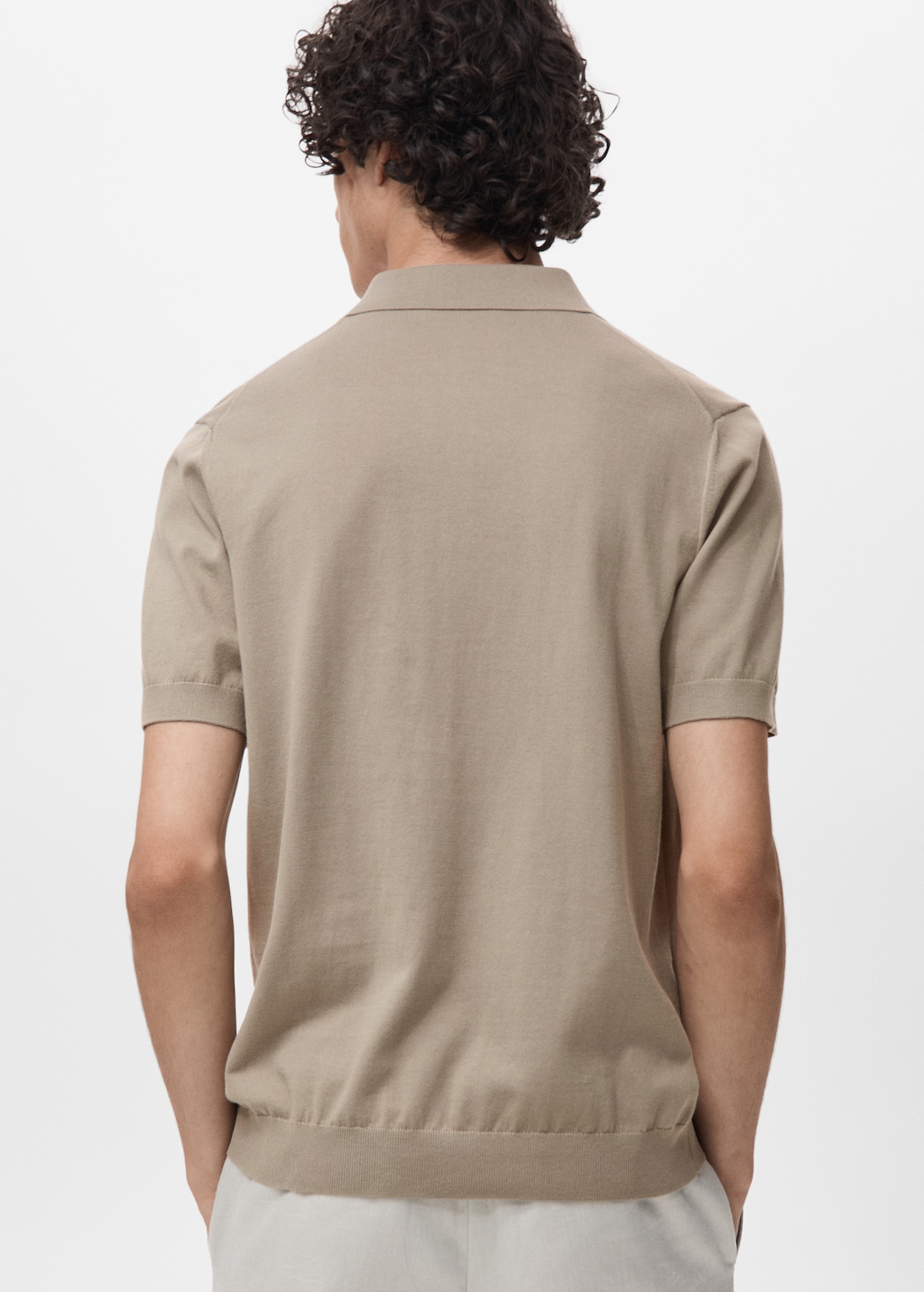 100% cotton fine-knit polo shirt