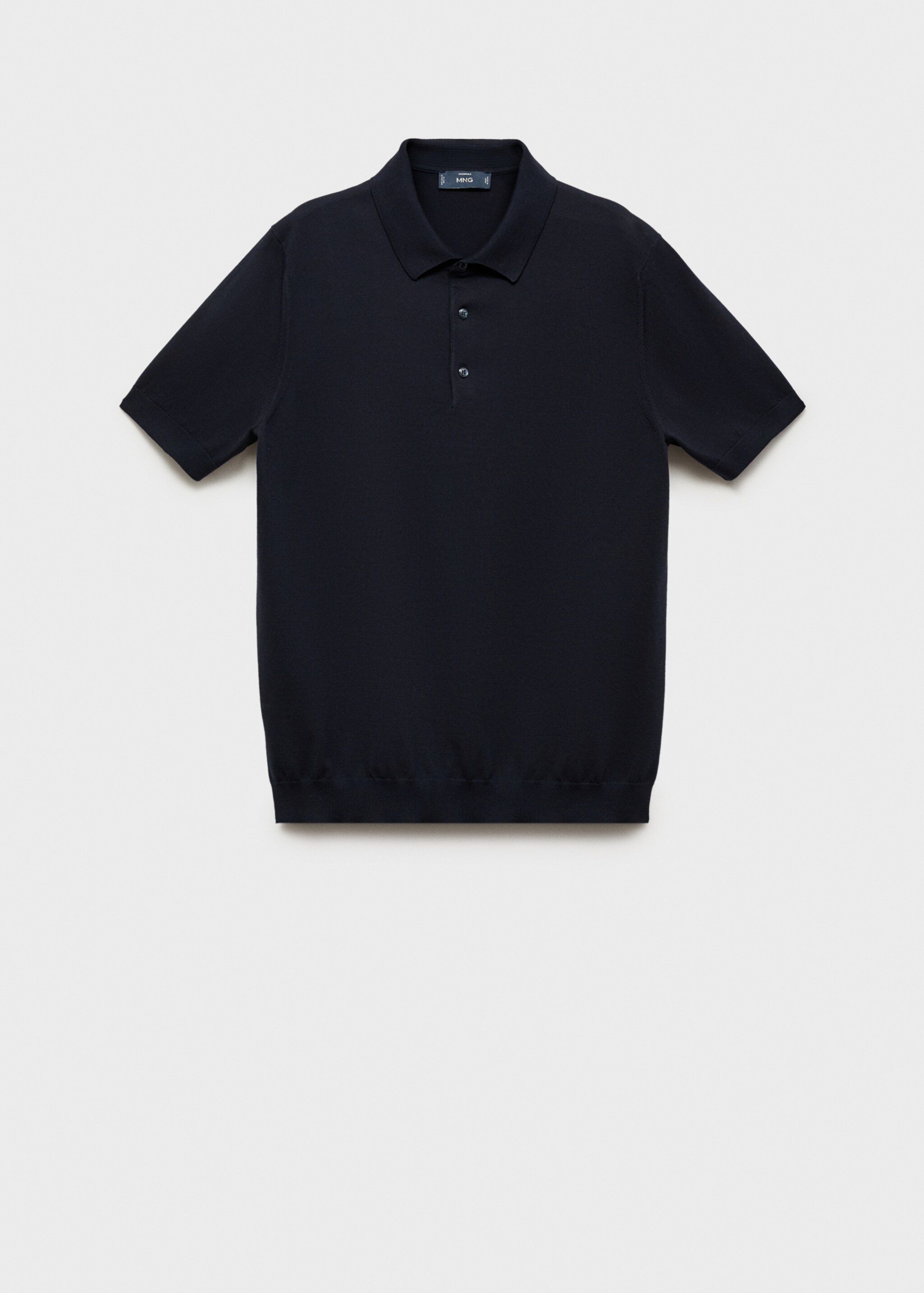 100% cotton fine-knit polo shirt - Article without model