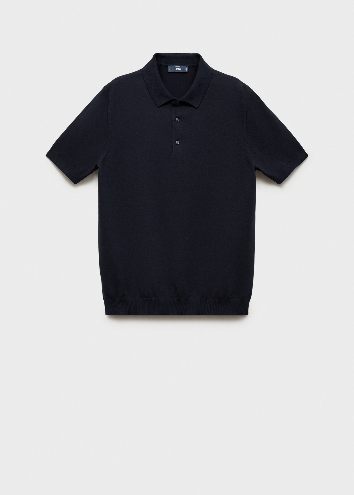 100% cotton fine-knit polo shirt - Article without model