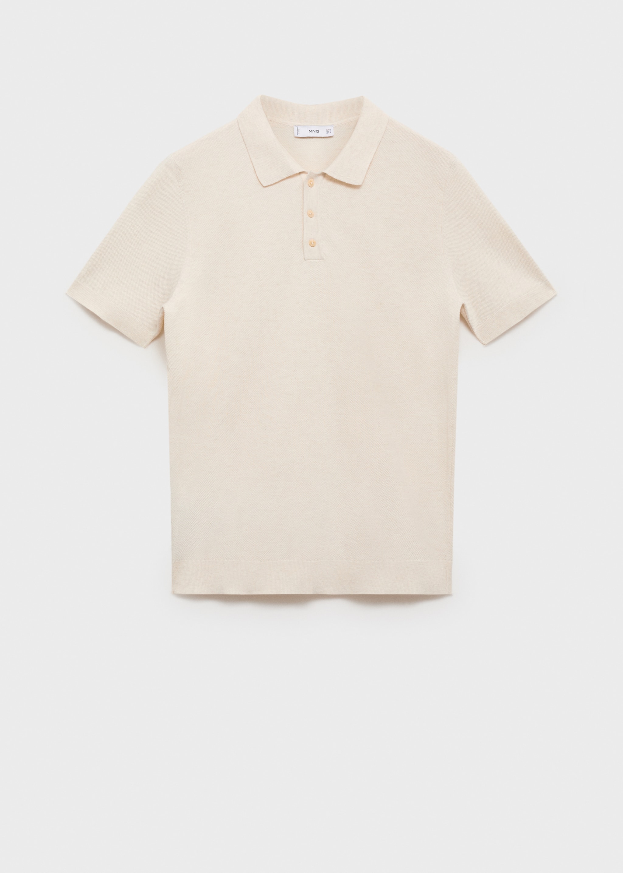Fine-knit cotton polo shirt - Article without model