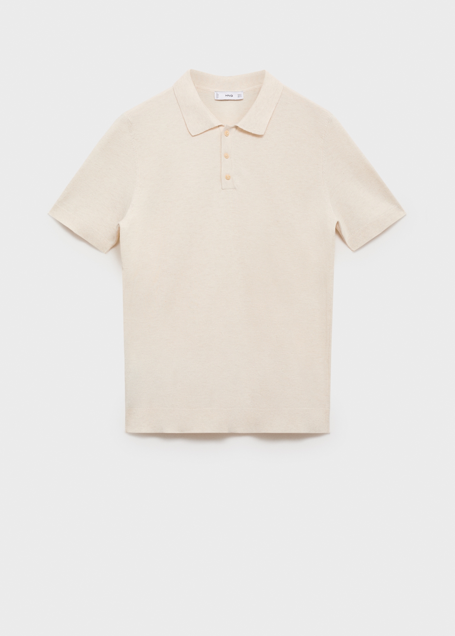 Fine-knit cotton polo shirt - Article without model