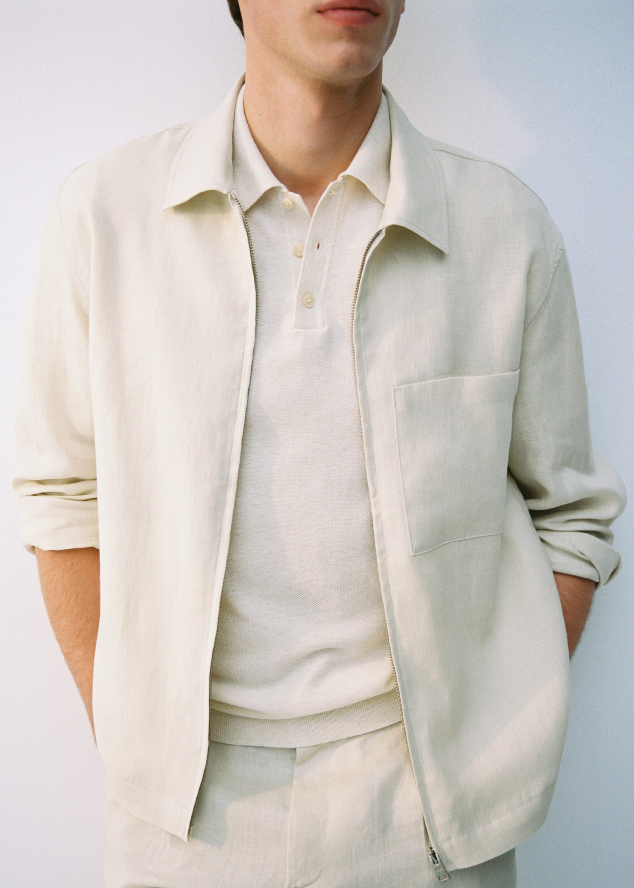 Fine-knit cotton polo shirt - Details of the article 5