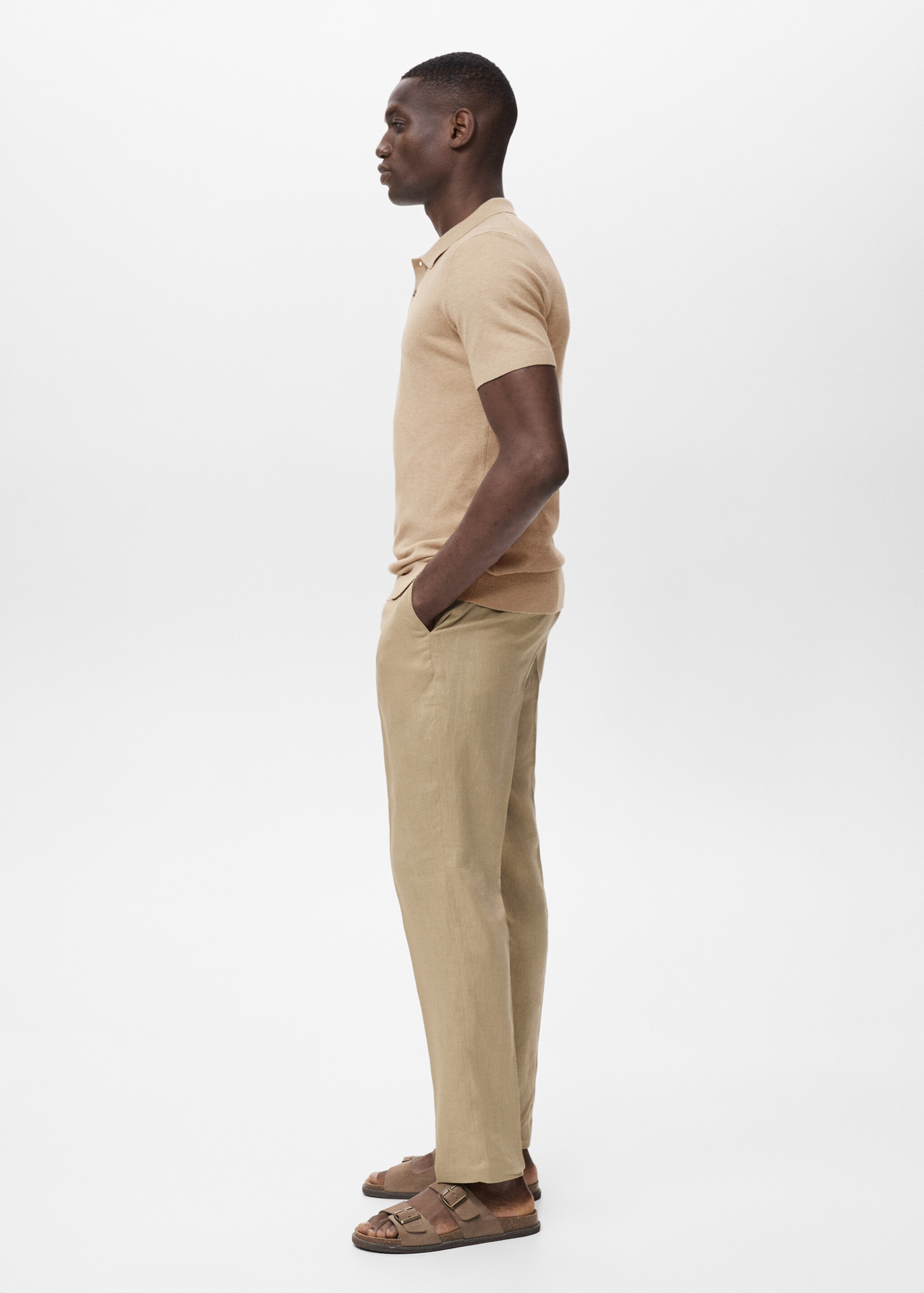 Fine-knit cotton polo shirt - Details of the article 2