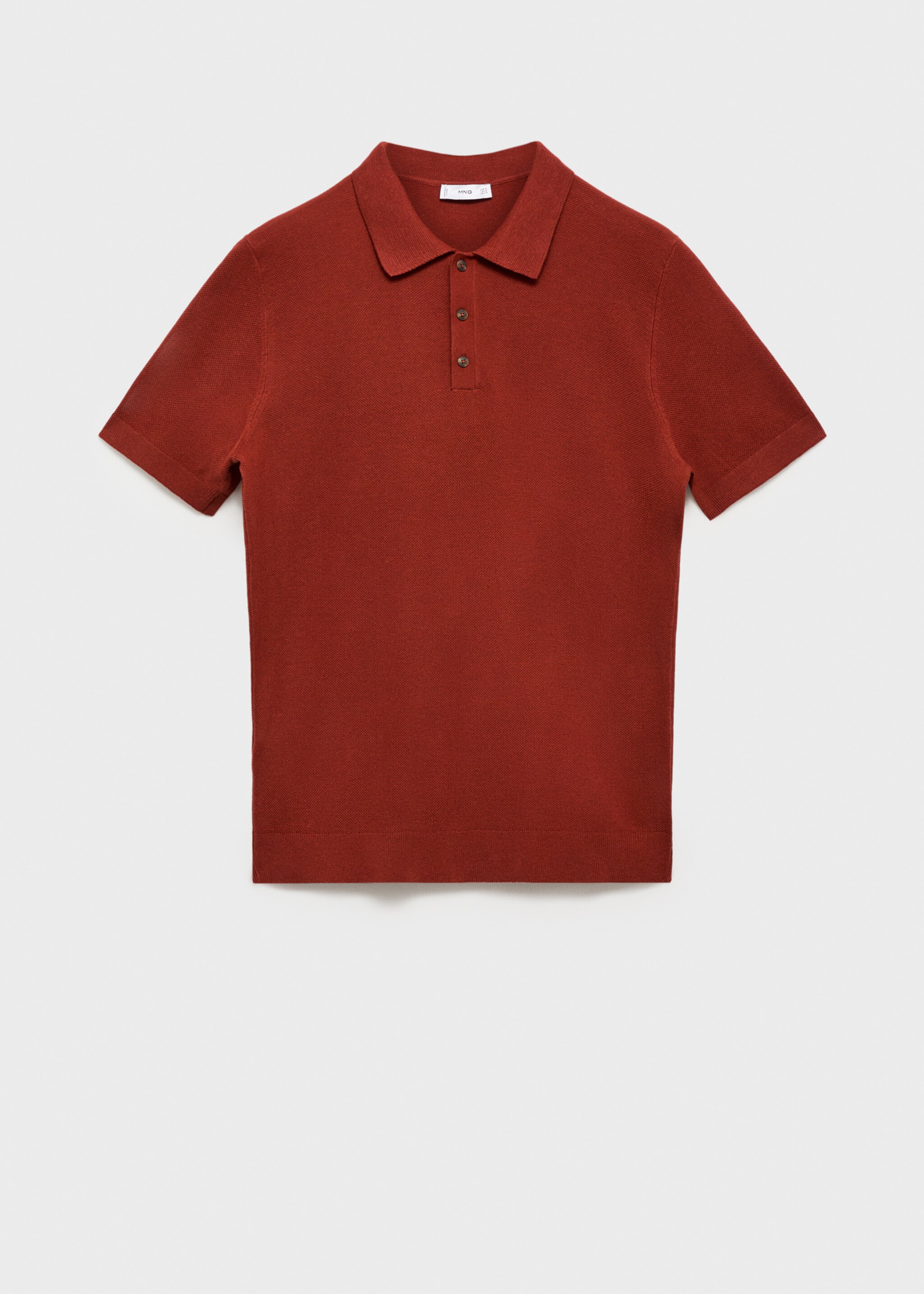 Fine-knit cotton polo shirt - Article without model