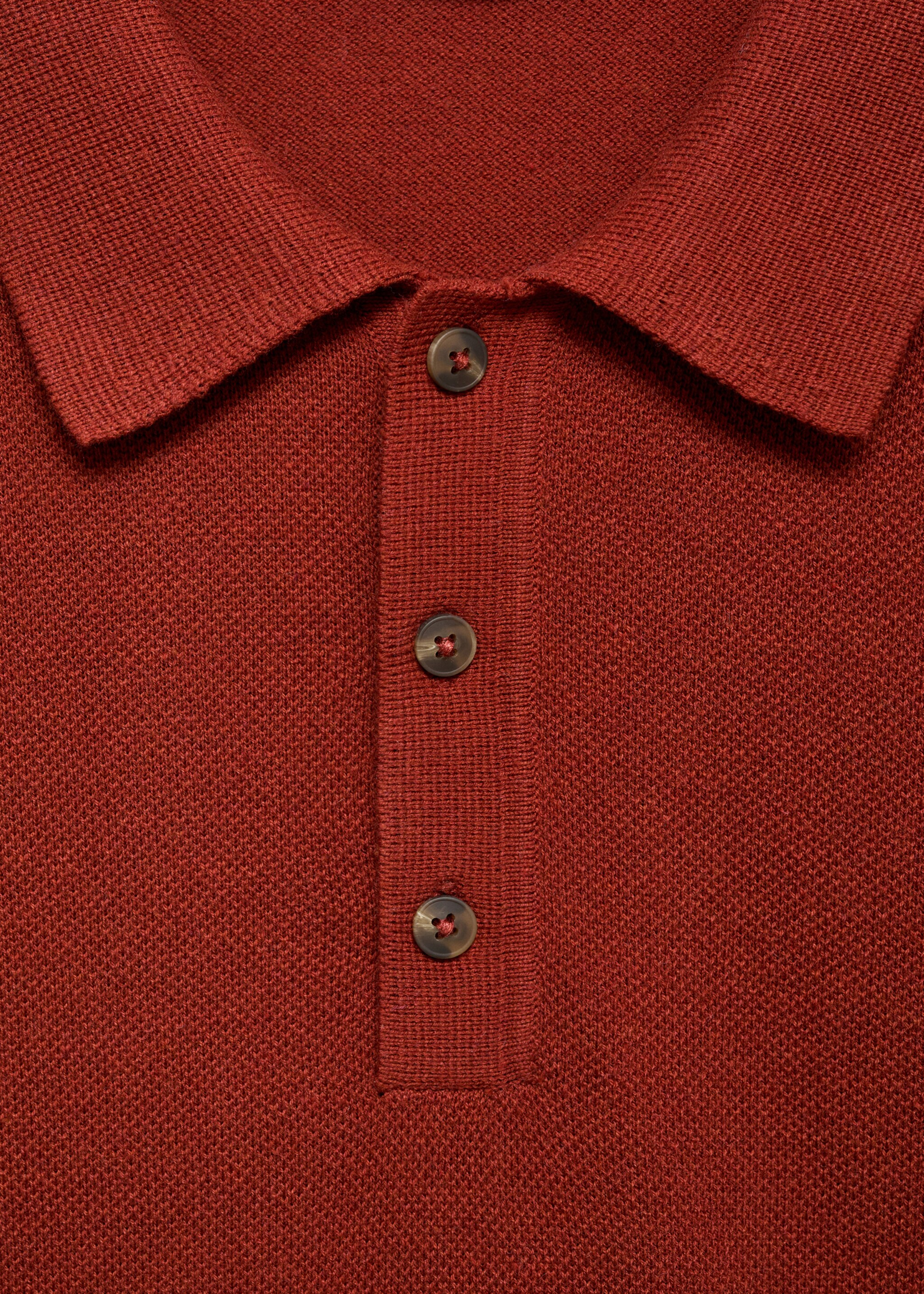 Fine-knit cotton polo shirt - Details of the article 8
