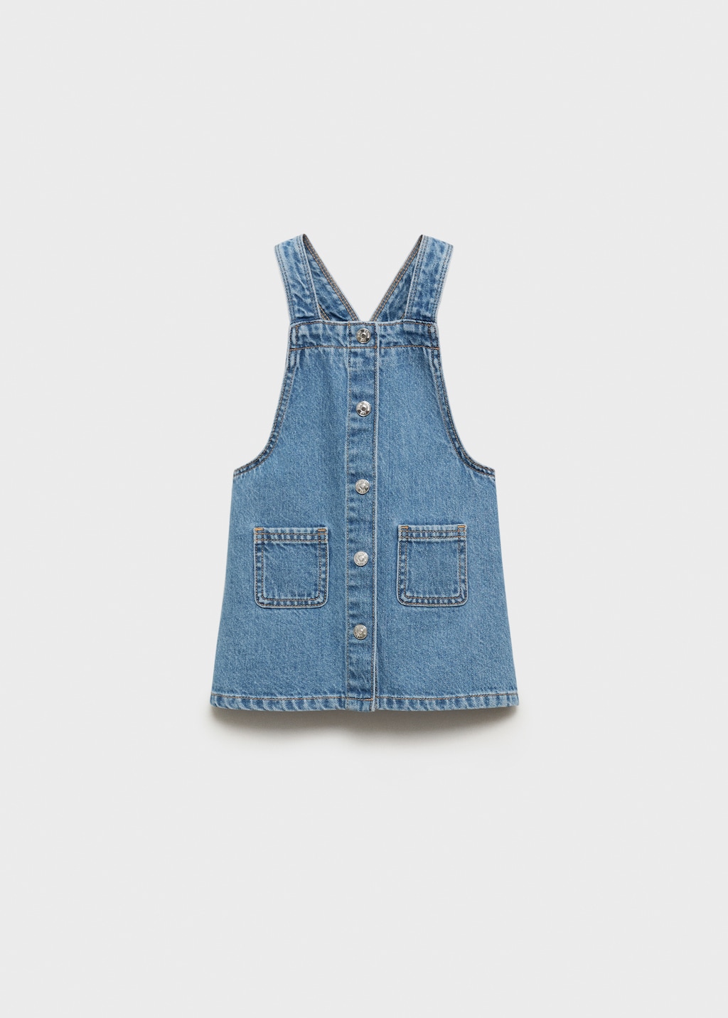 ★MANGOMANYPLEASE★ KINDER BUTTON ONE PIECE (2colors) Denim buttons pichi - Kids | MANGO USA