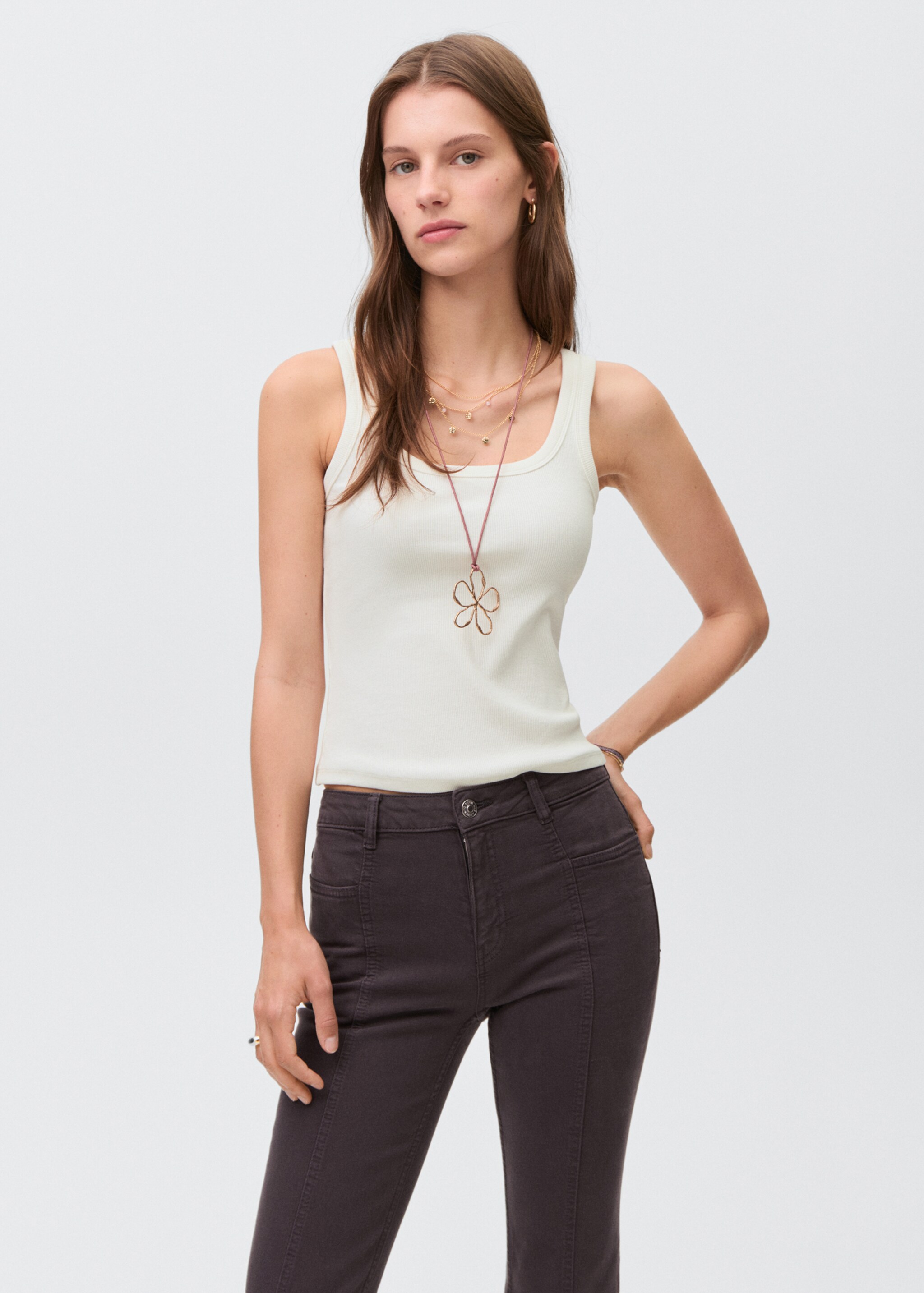 Knit strap top - Medium plane
