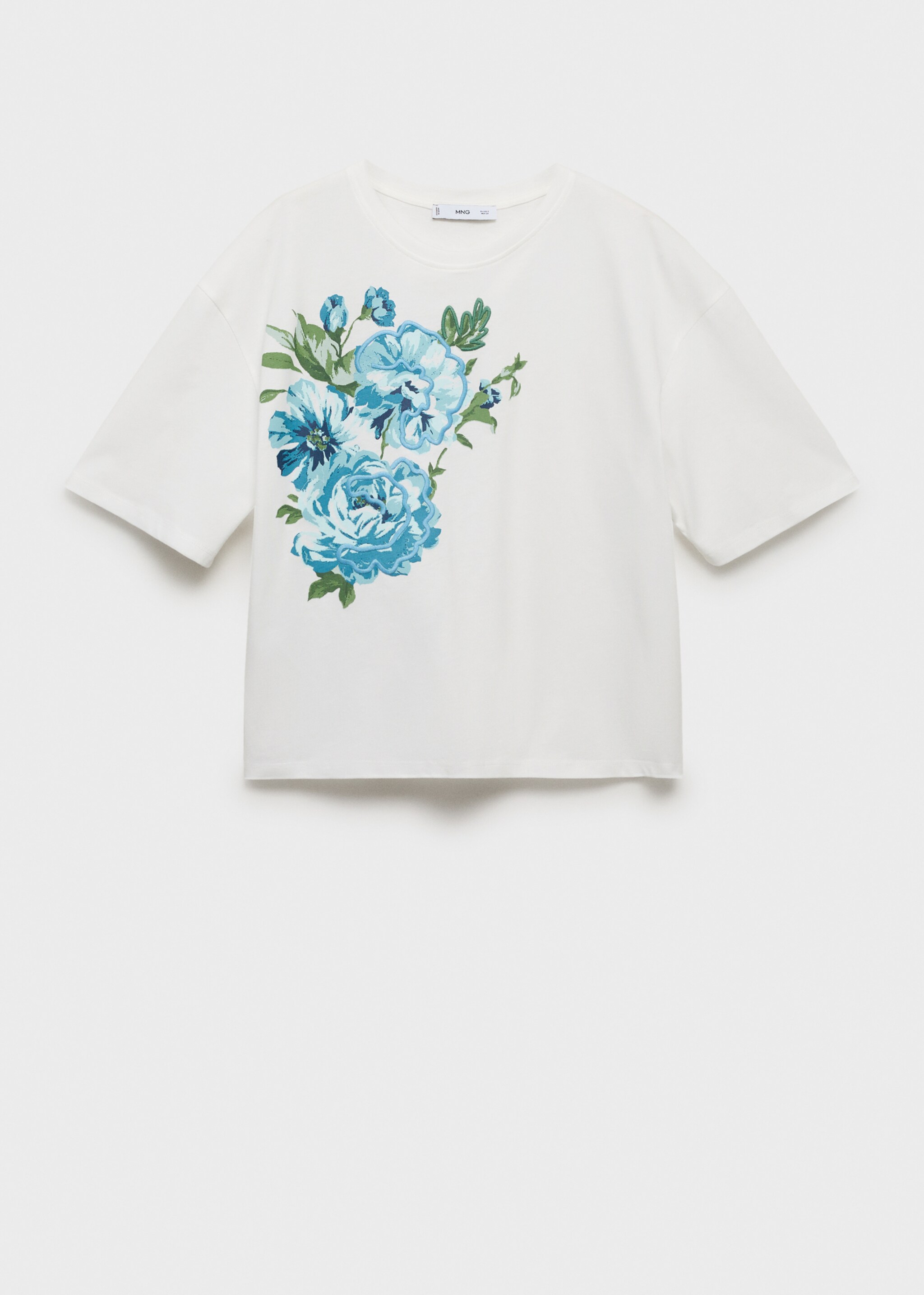 Floral-print cotton t-shirt - Article without model