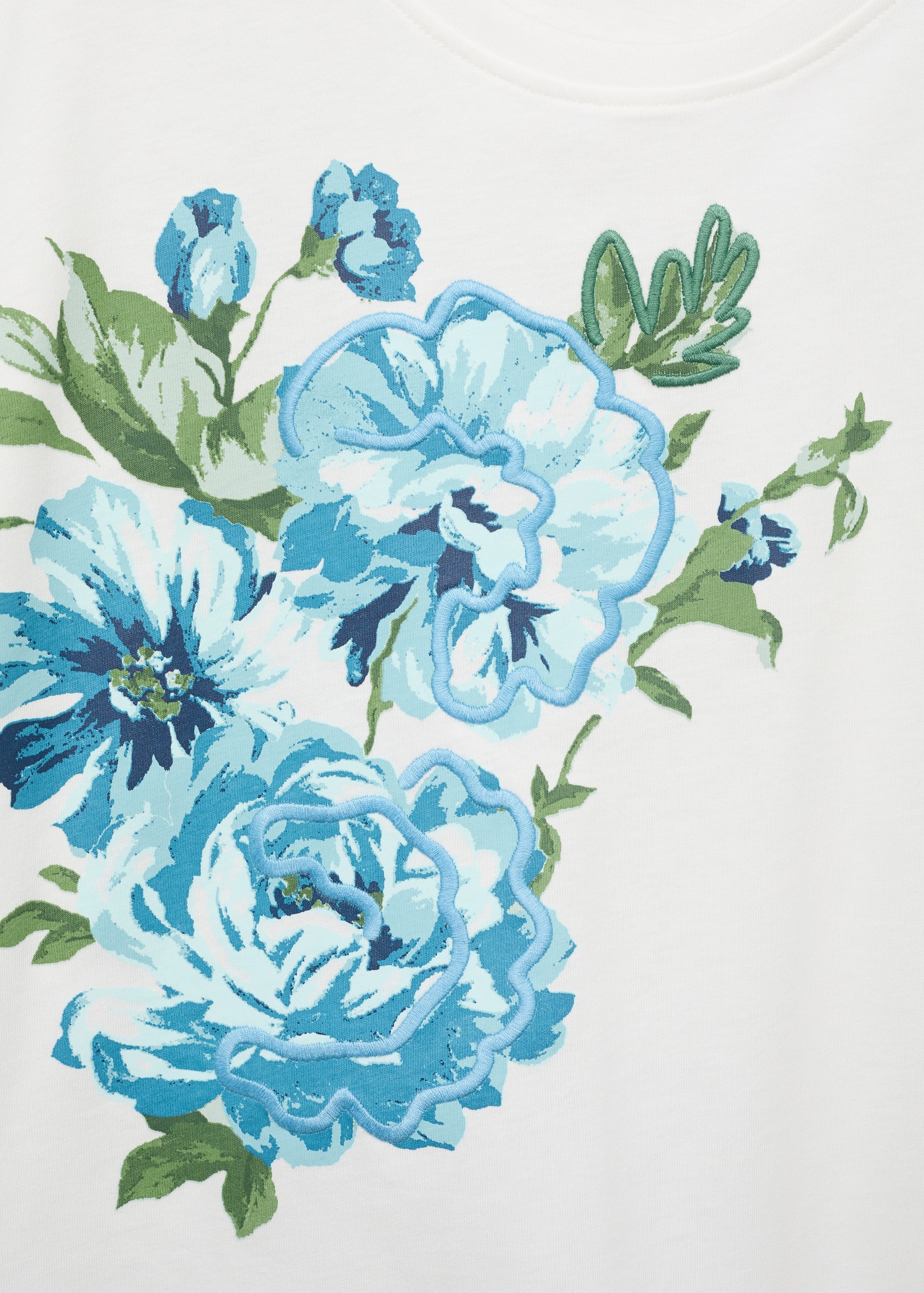Blommig t-shirt i bomull - Detaljer om artikeln 8