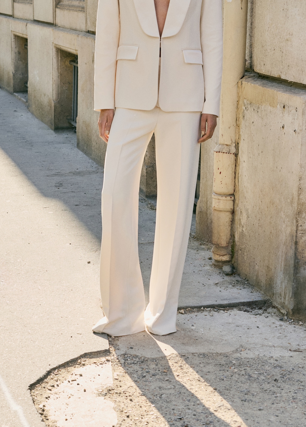 Straight-fit suit pants