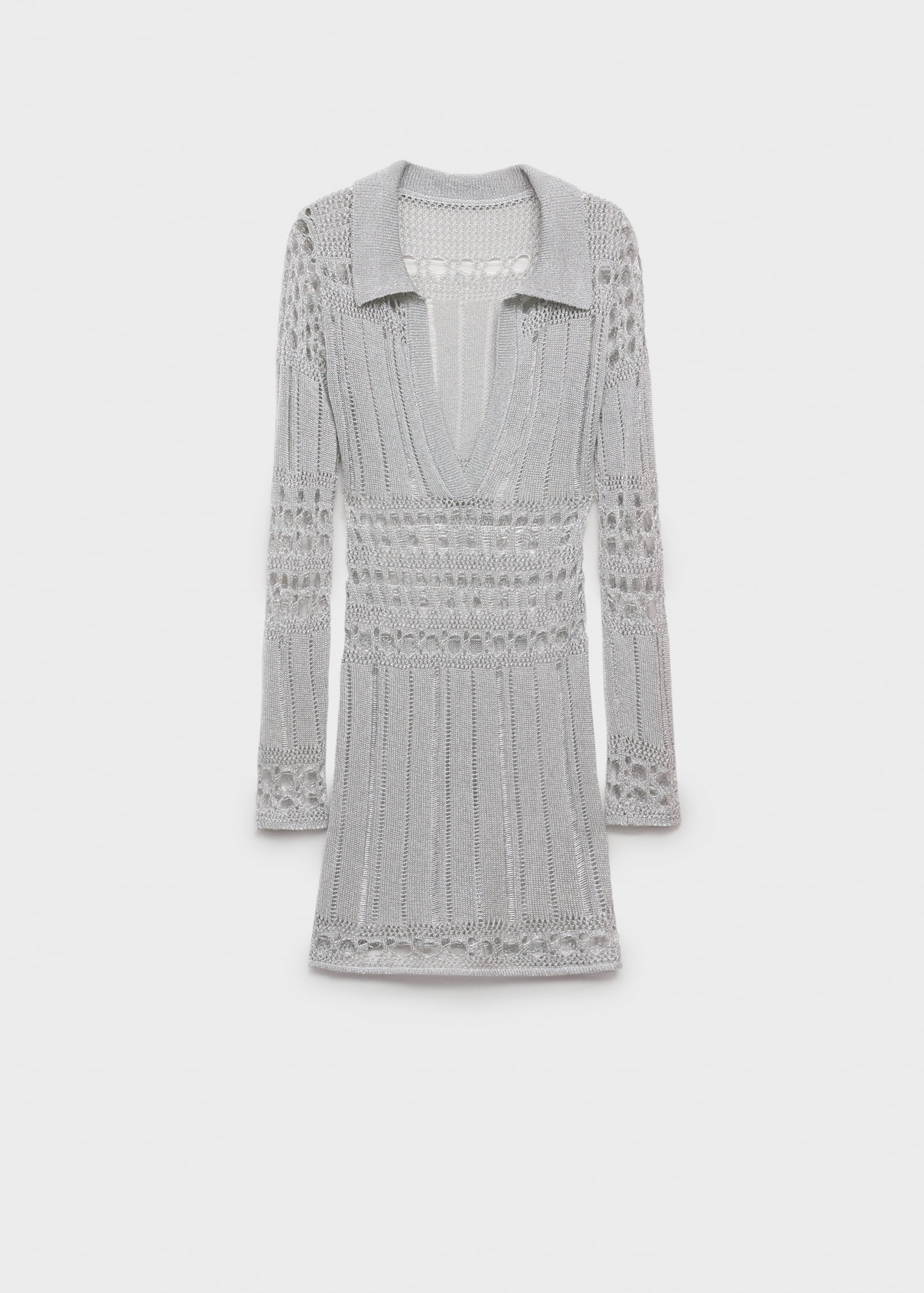 Short lurex dress with openwork details - Article without model