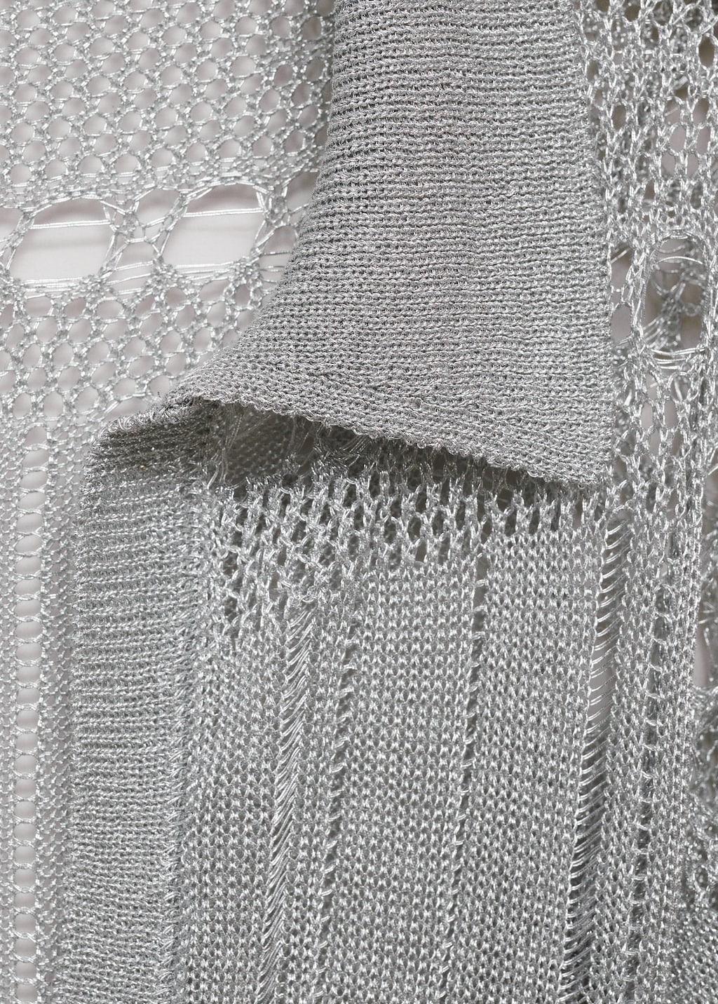 Lurex dress with openwork details