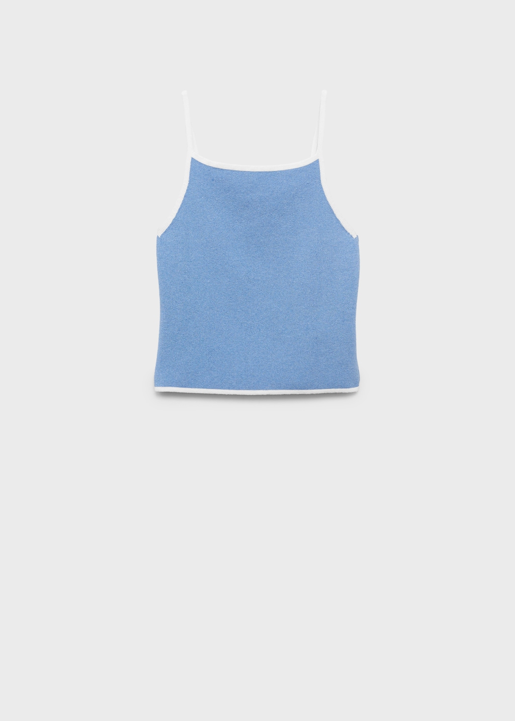 Knitted top with contrasting trim