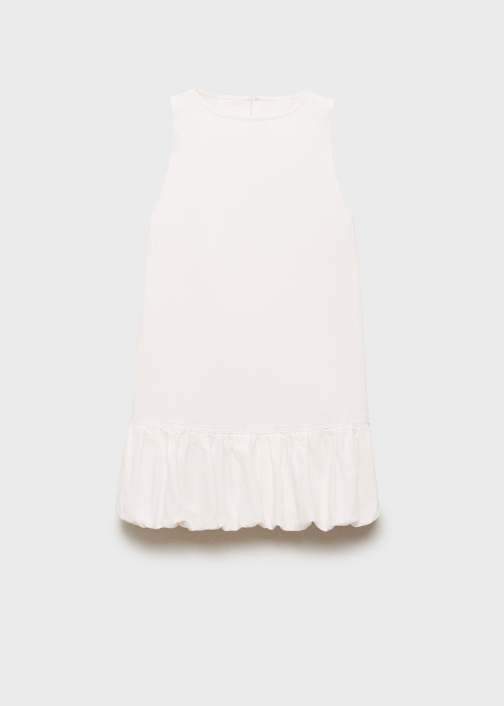 Denim dress with puffed hem - image 4