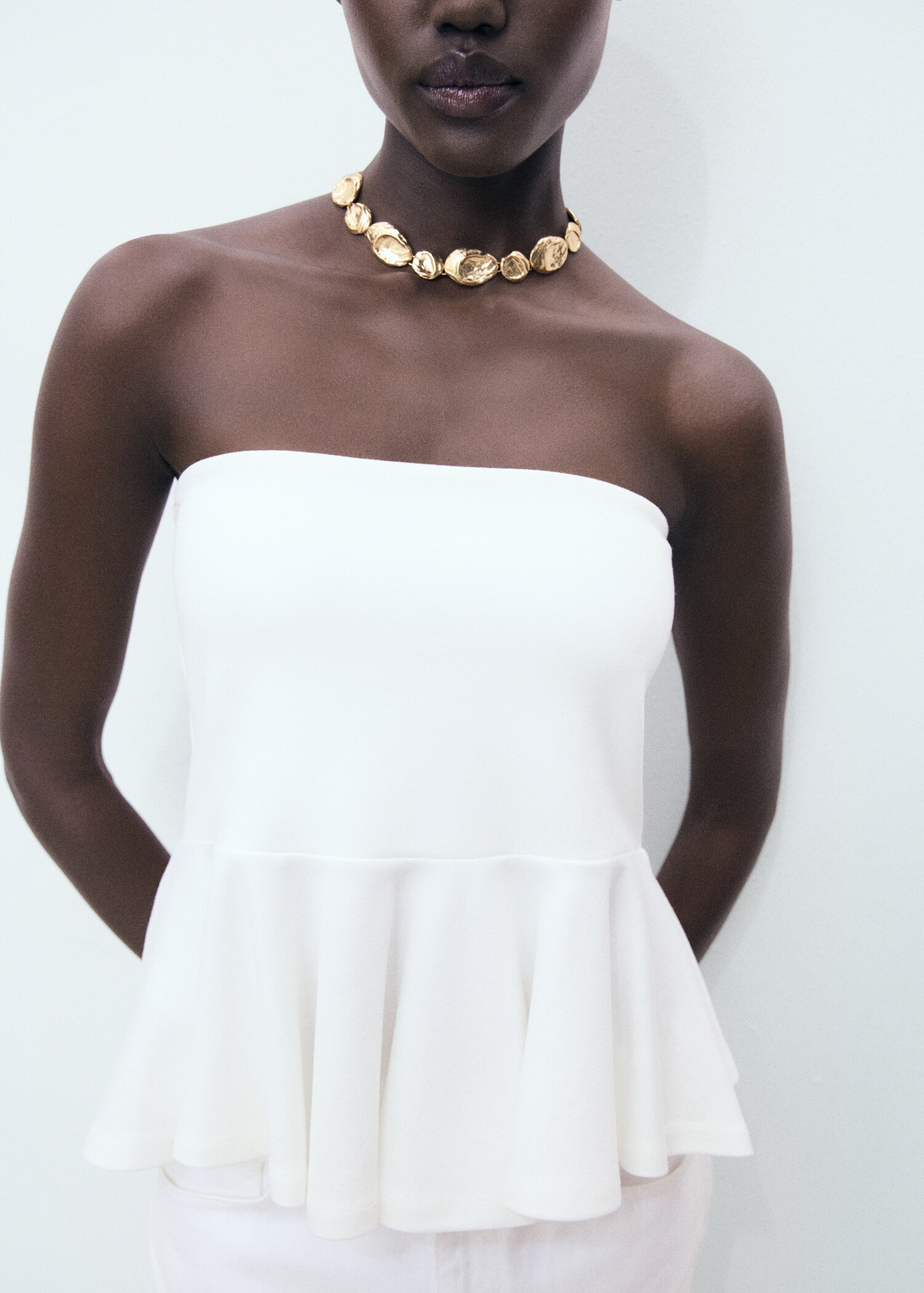 Strapless peplum top - Details of the article 6