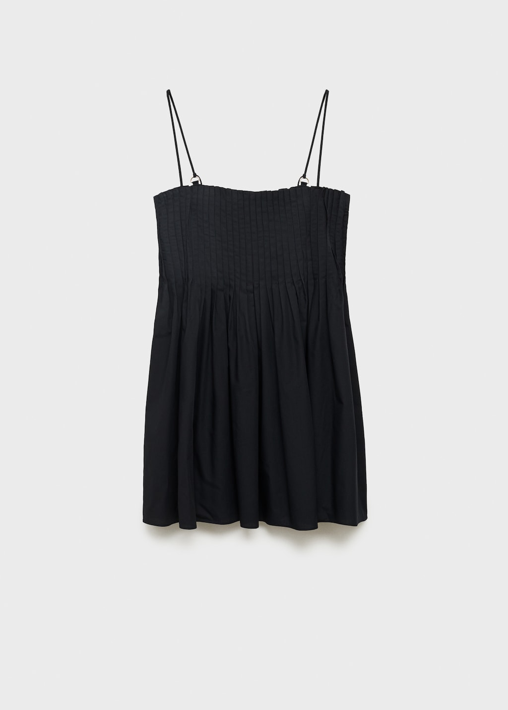 Cotton dress with pleats
