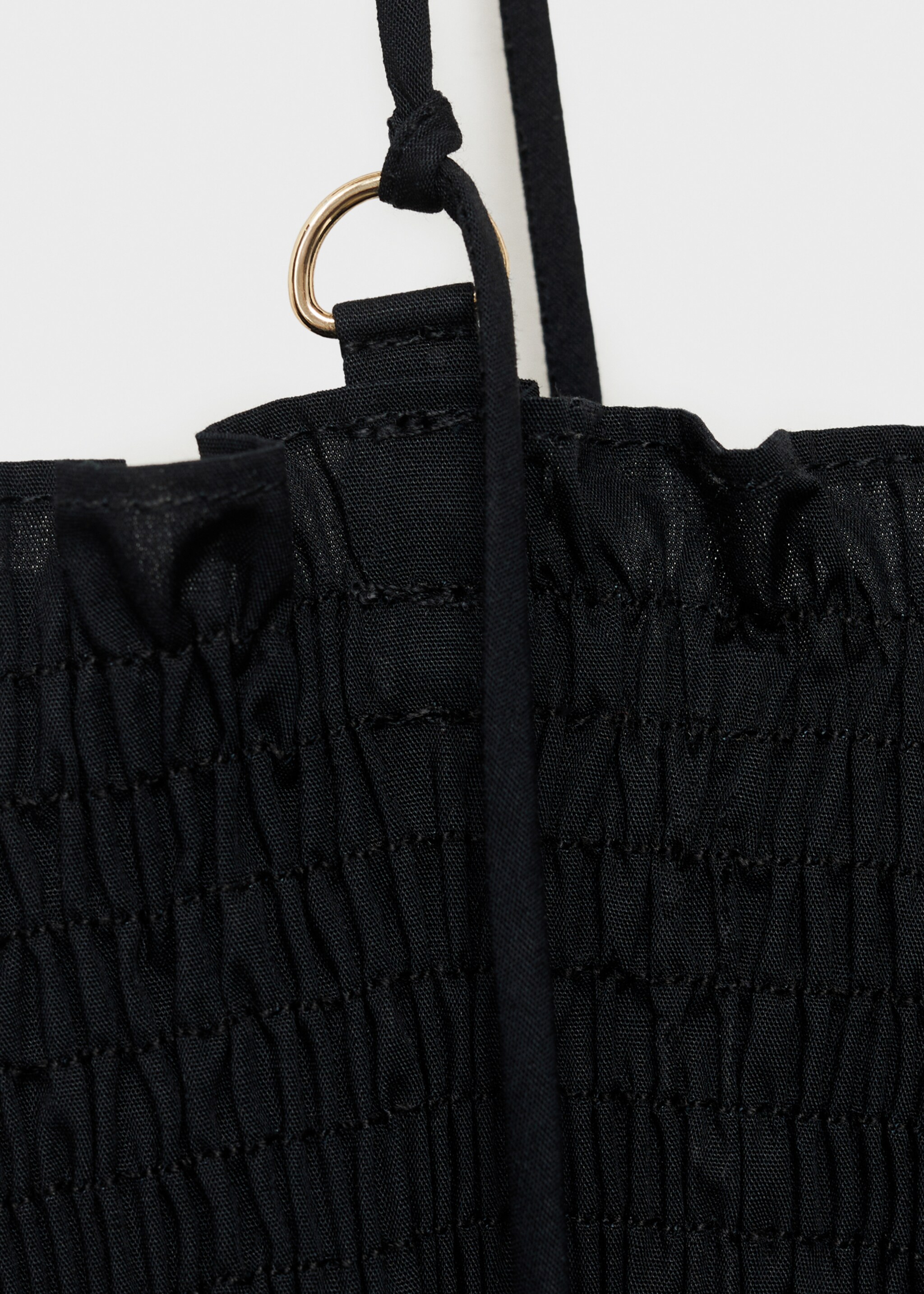 Short pleated cotton dress - Details of the article 8