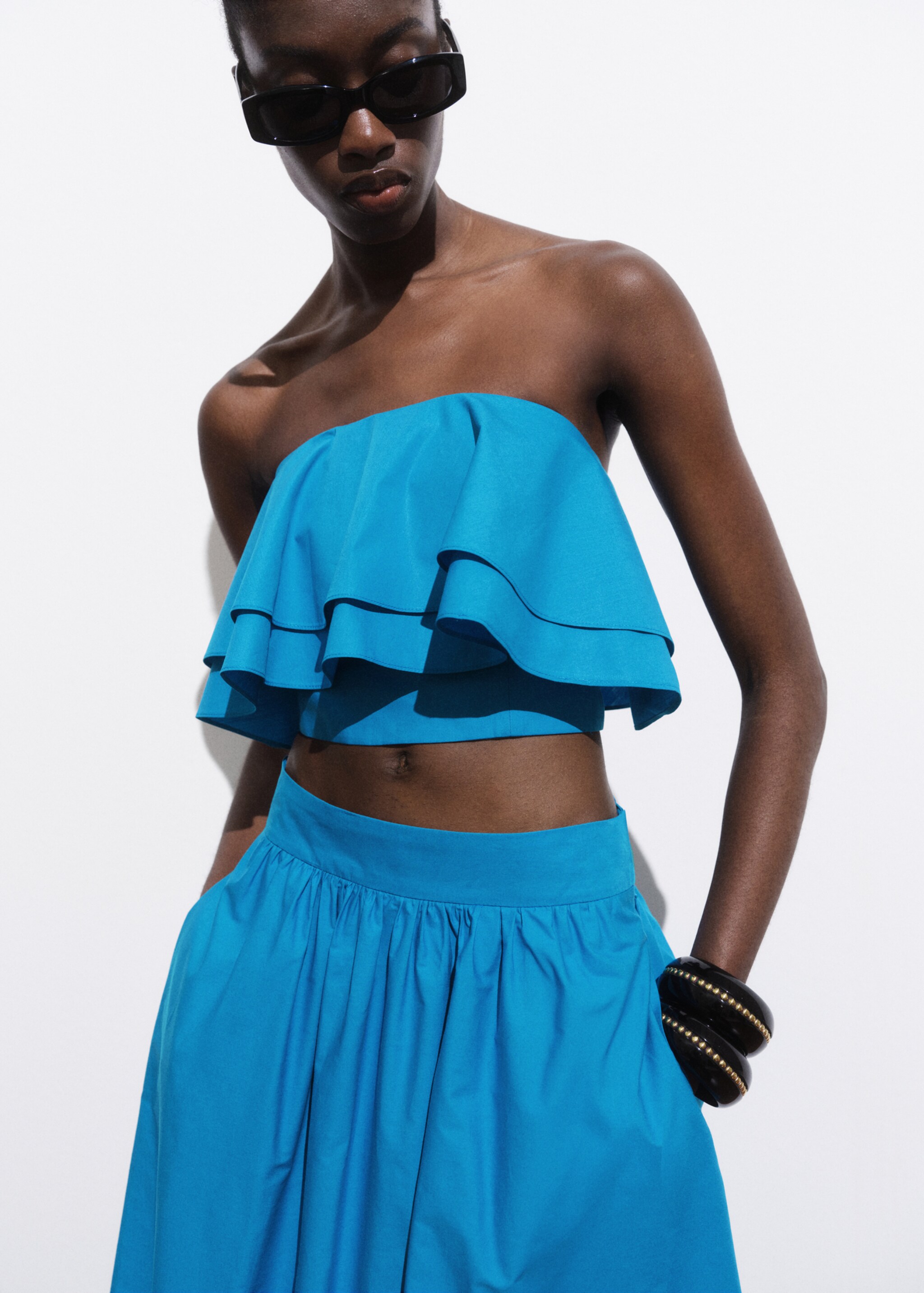 Long gathered skirt - Details of the article 1