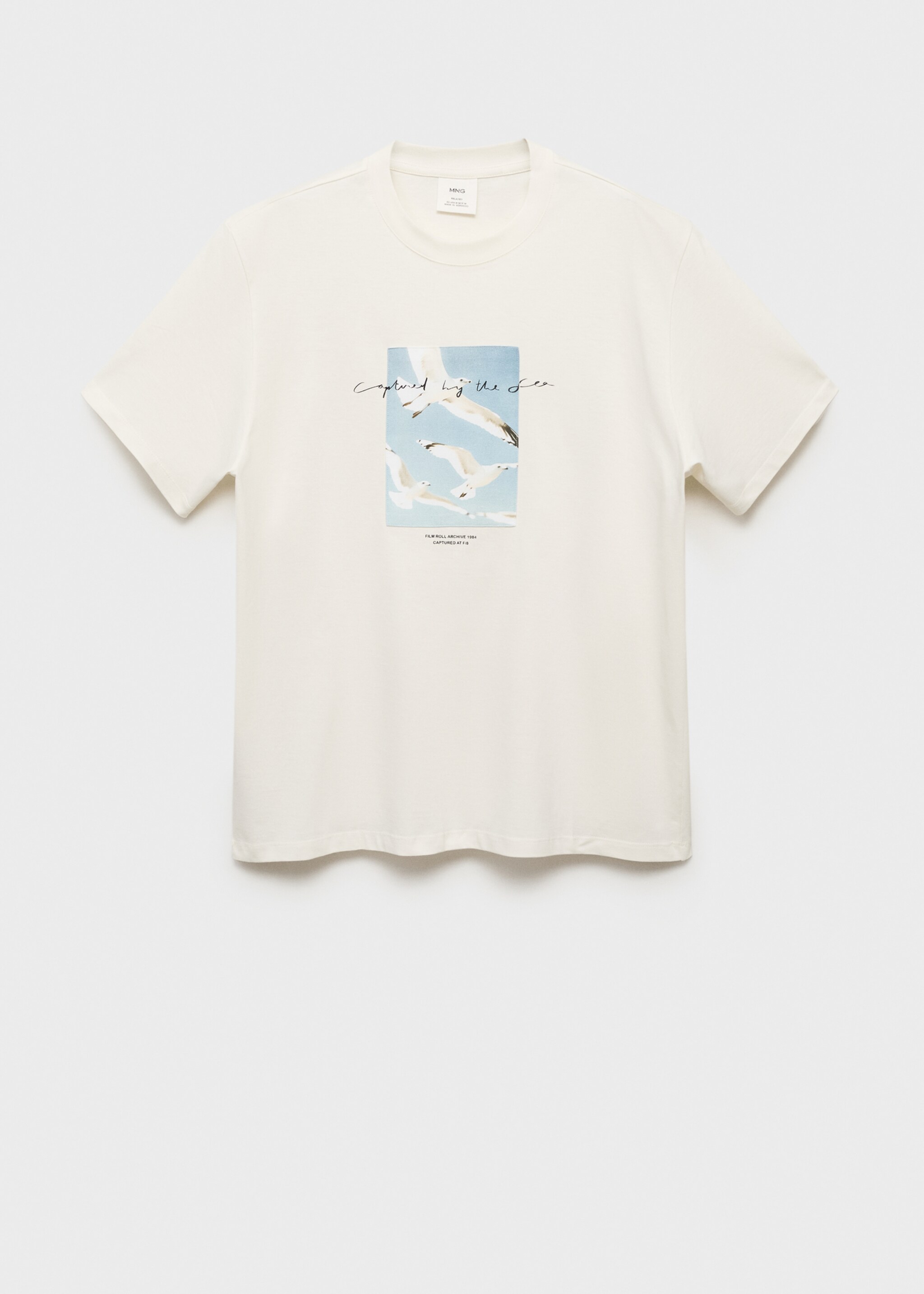 T-shirt met bedrukte patch - Artikel zonder model