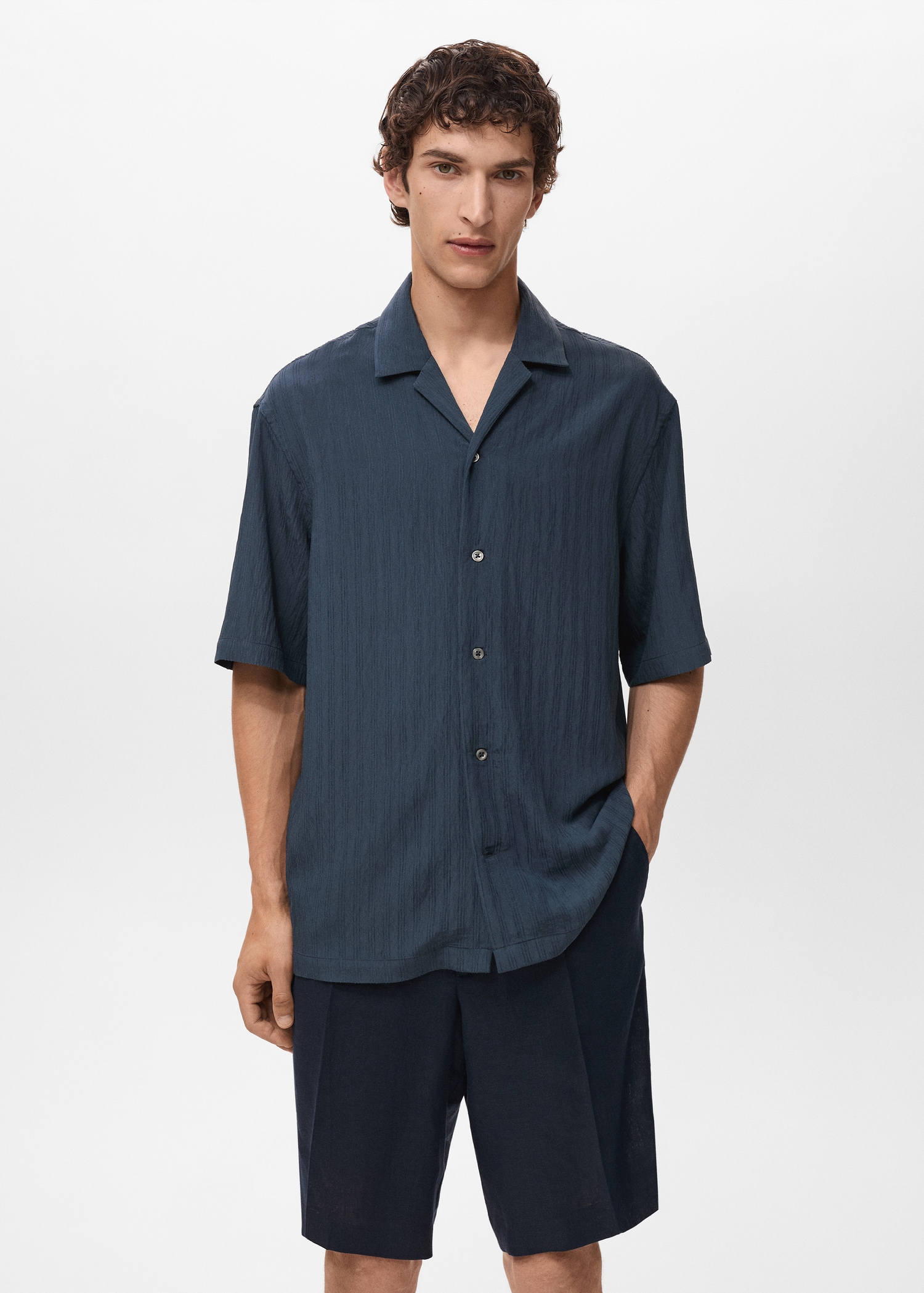 Striped embroidered shirt - Medium plane