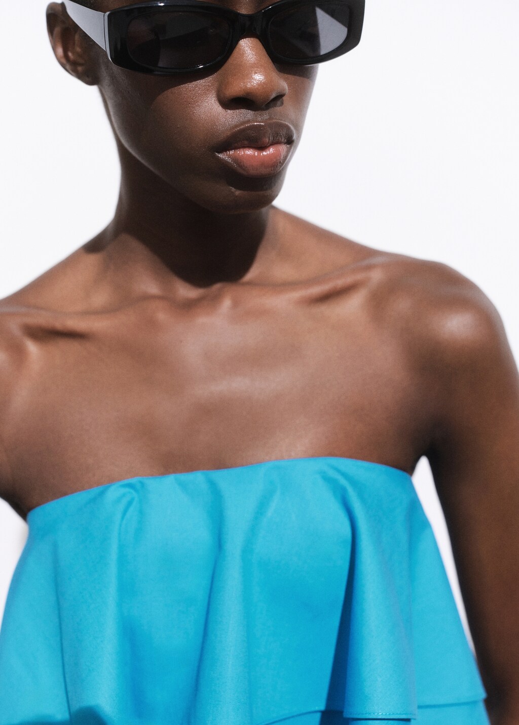 Mango Strapless cotton top