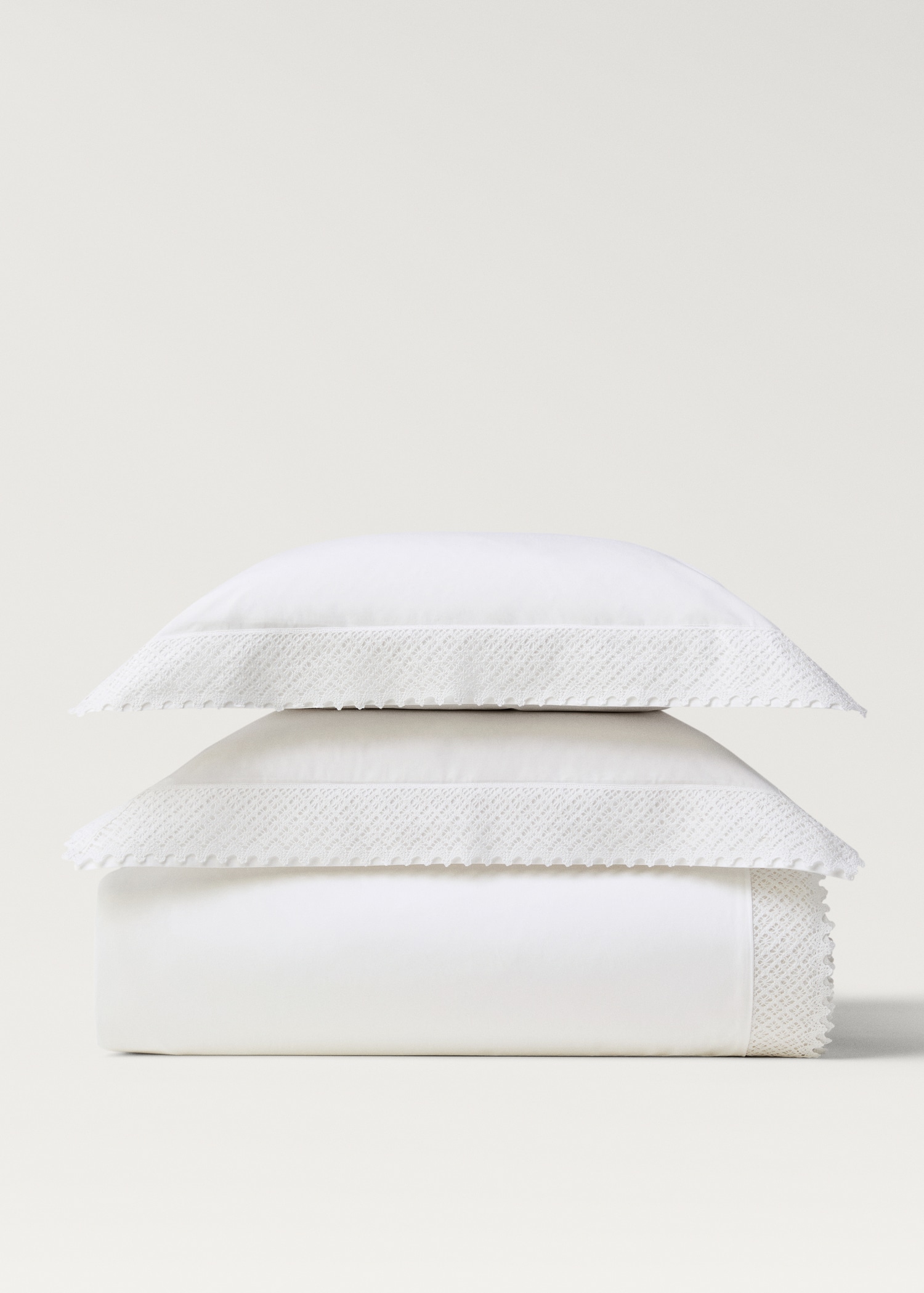 Housse de couette détail dentelle lit 180/200 cm - Article sans modèle