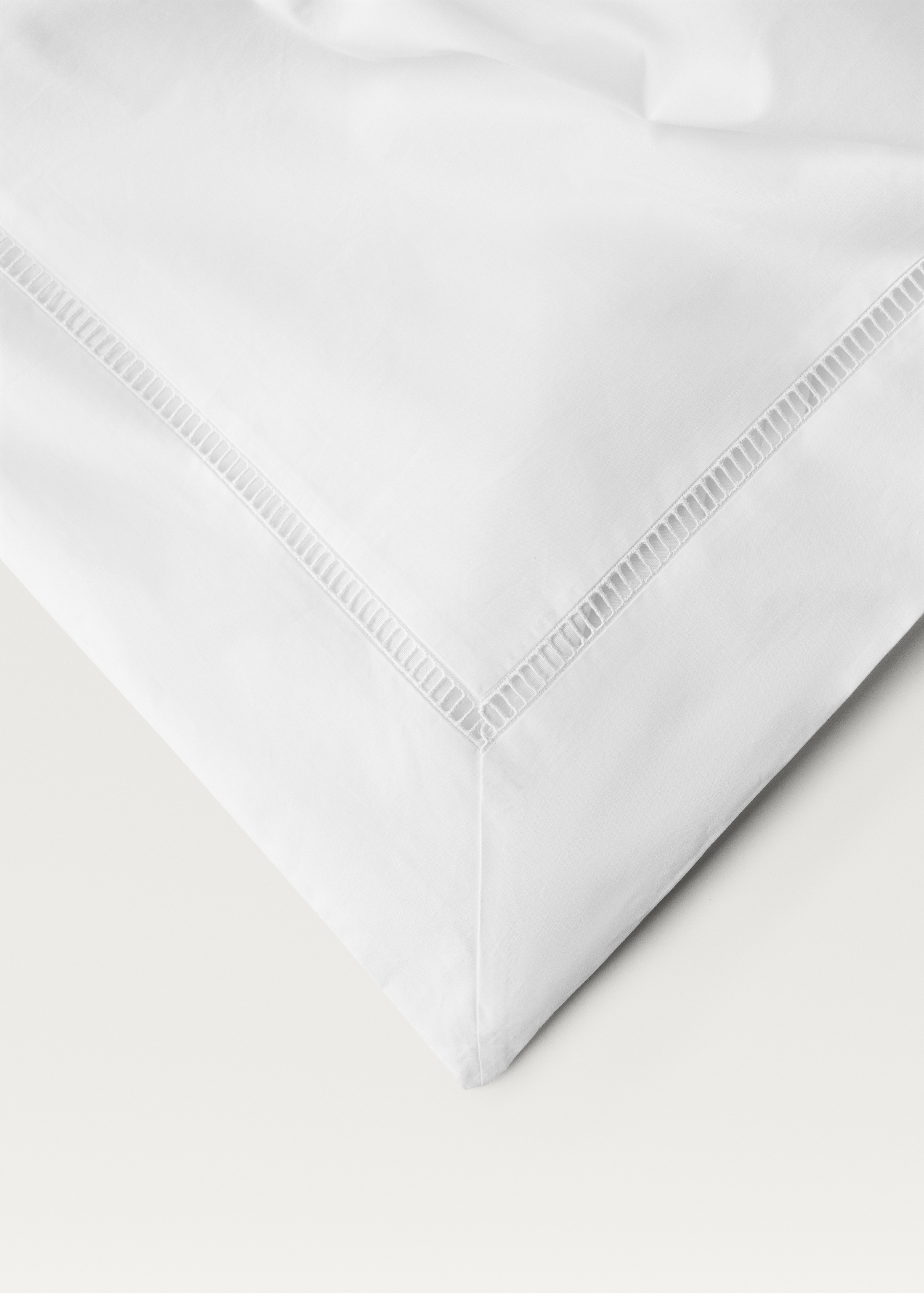 Copripiumino percalle di cotone orlo a giorno letto 90 cm - Dettaglio dell'articolo 3